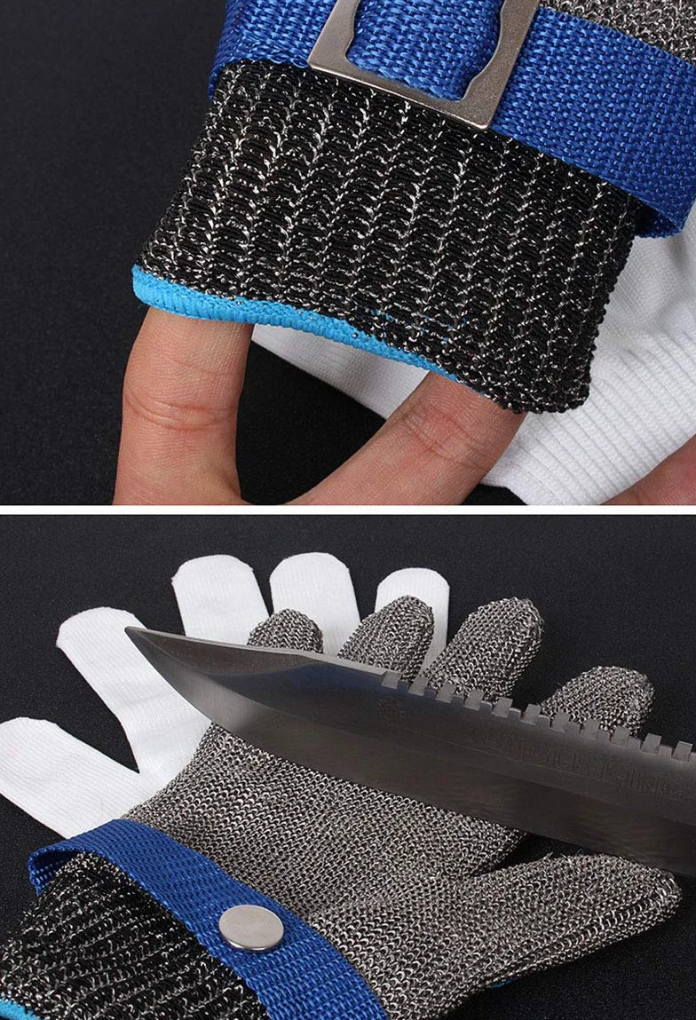 ThreeH Guantes de corte acero inoxidable GL09 L