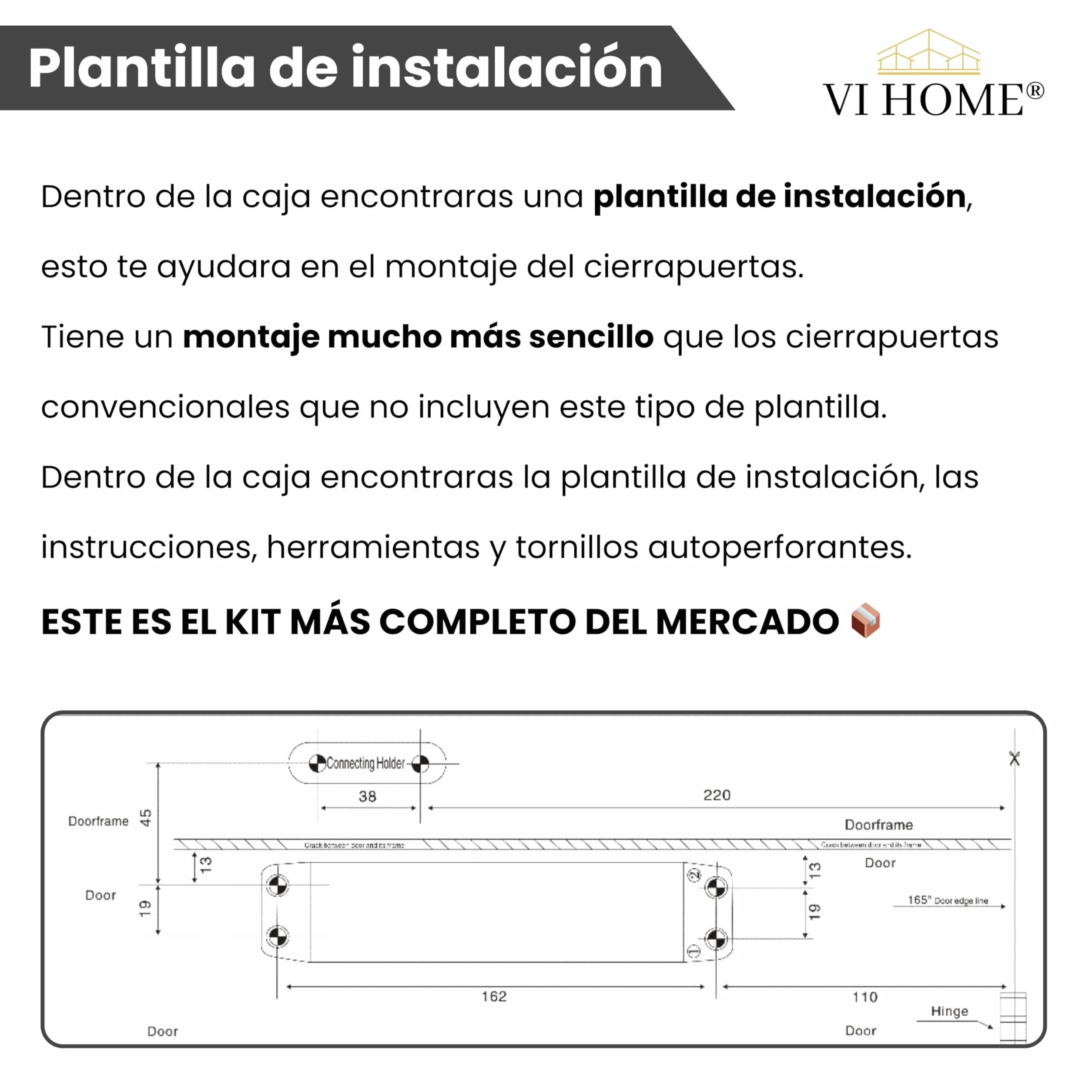 Cierrapuertas Automatico Ajustable Con Retenedor 60kg / Muelle Puerta Con Sistema Hidraulico/Cierra Puertas Automatico/Cierre Automatico (Blanco)