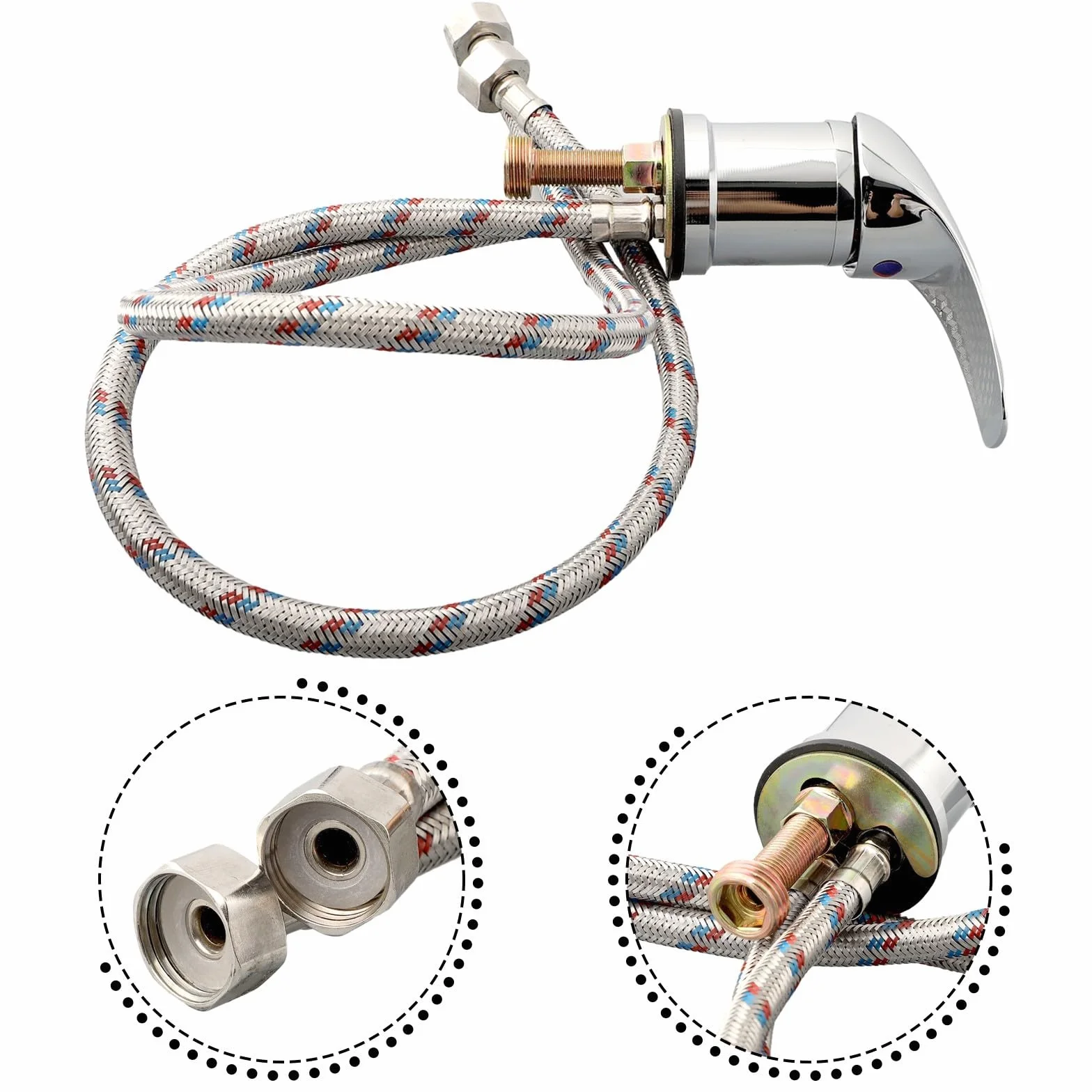 Grifo de peluquería con características de agua caliente/fría, adecuado para diversas necesidades de lavado (B)