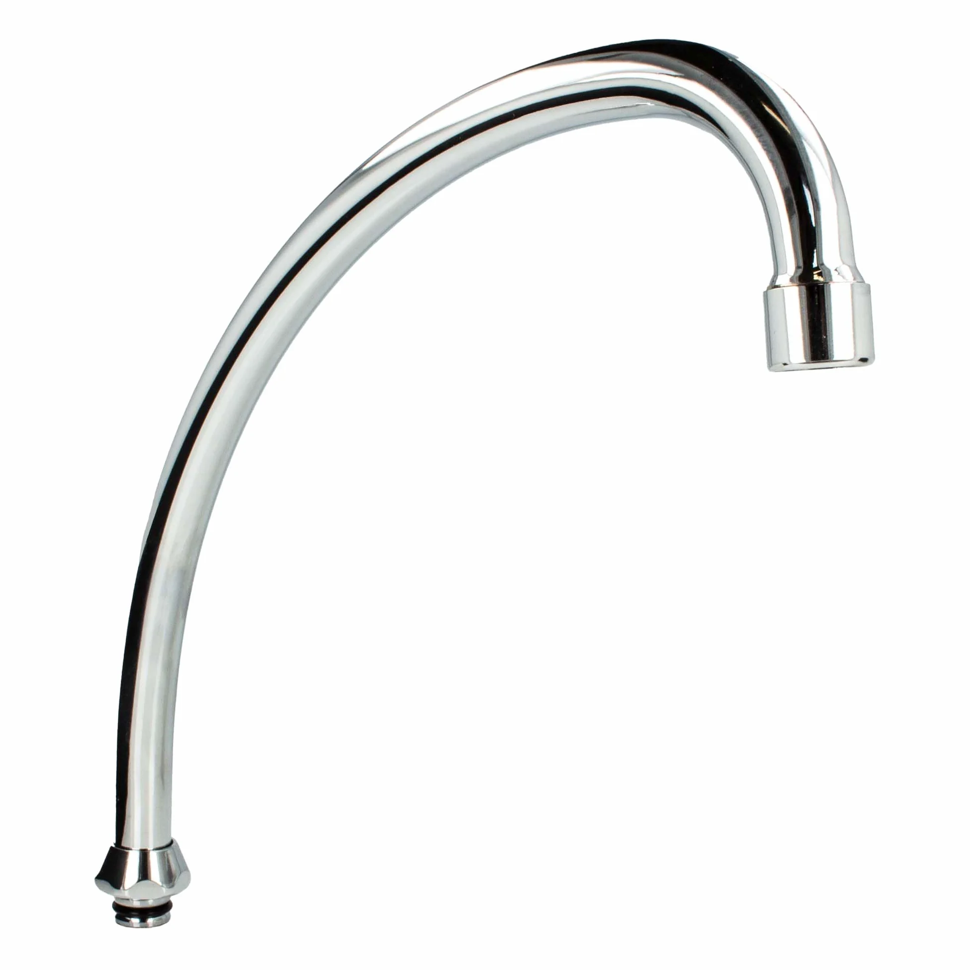 tecuro Caño universal HU para grifos de pie y pared, 130 mm de longitud, con boquilla mezcladora M22 de acero inoxidable cromado