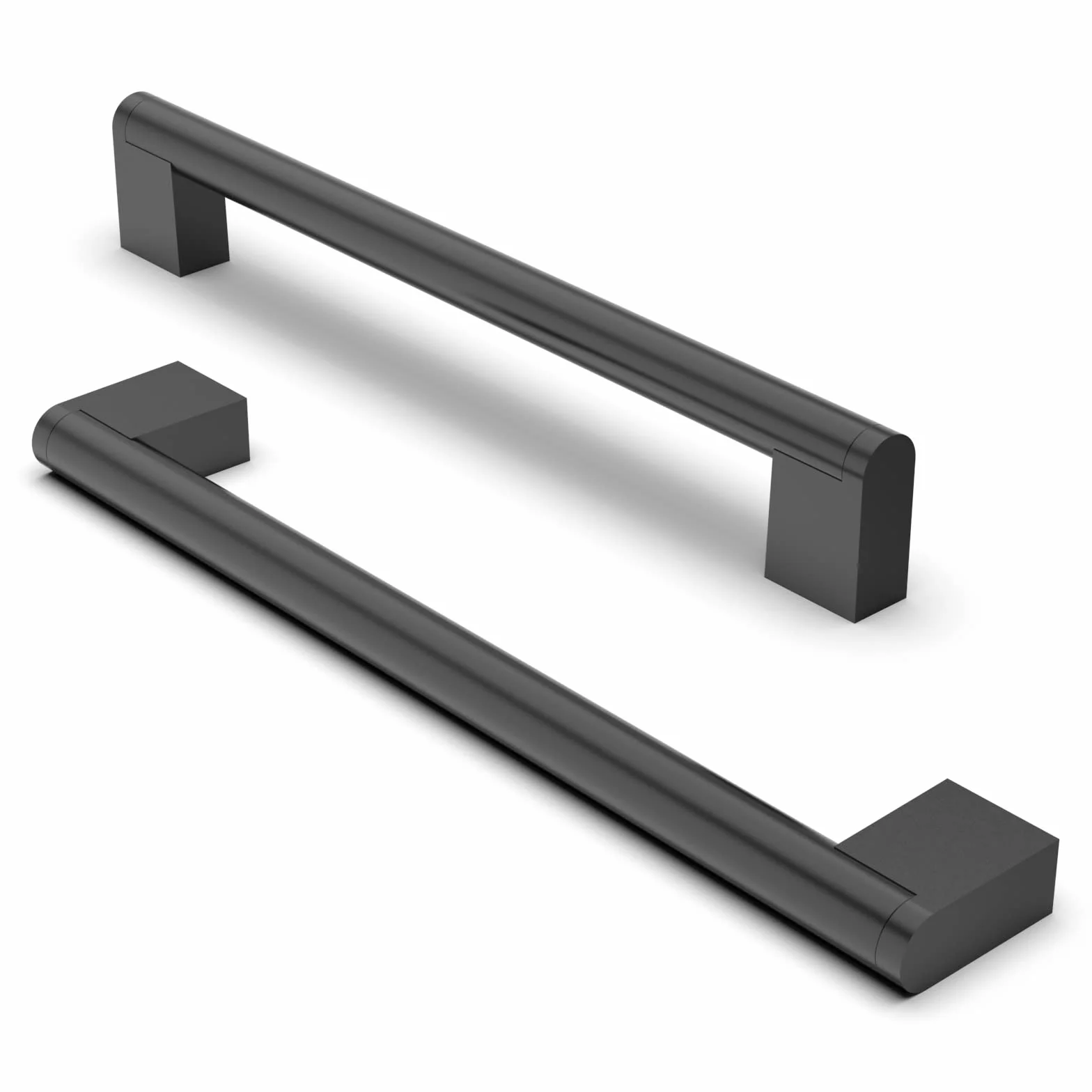 FURNIWARE 5 piezas manija de gabinete acero inoxidable 192 mm negro mate tiradores armario cocina