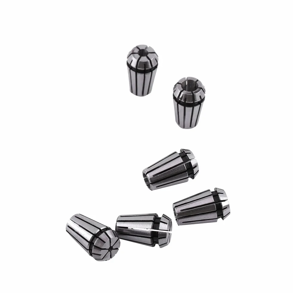 Juego de pinzas de resorte ER11 de 15 piezas 1-7mm 1/8 "1/4" para máquina de grabado CNC y herramienta de torno de fresado
