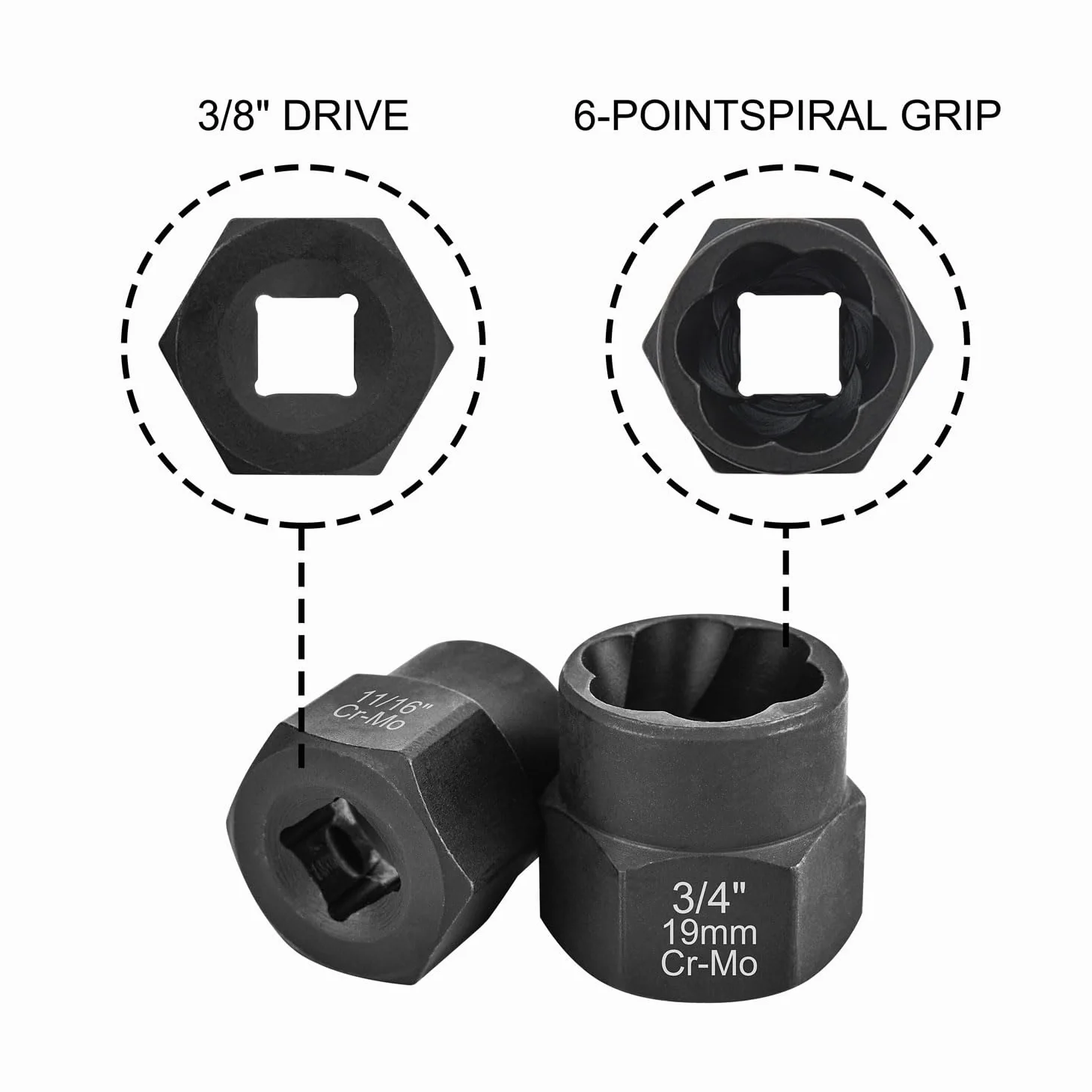Gunpla Juego de 13 Piezas Extractores de Tornillos Rotos de Impacto, Herramienta de Extracción de Tornillos y Pernos Dañados, Removedor de Tuercas