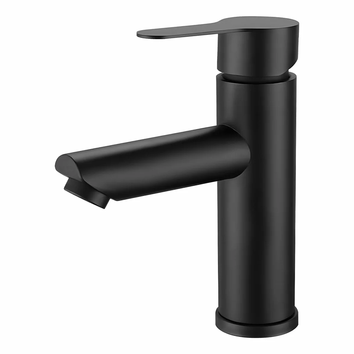 Grifo Lavabo Negro, Monomando Lavabo, Grifo Lavabo Negro Mate Con Dos Mangueras, Grifos Para Lavabos De Baño Para Aseos, Cuartos De Baño (A)