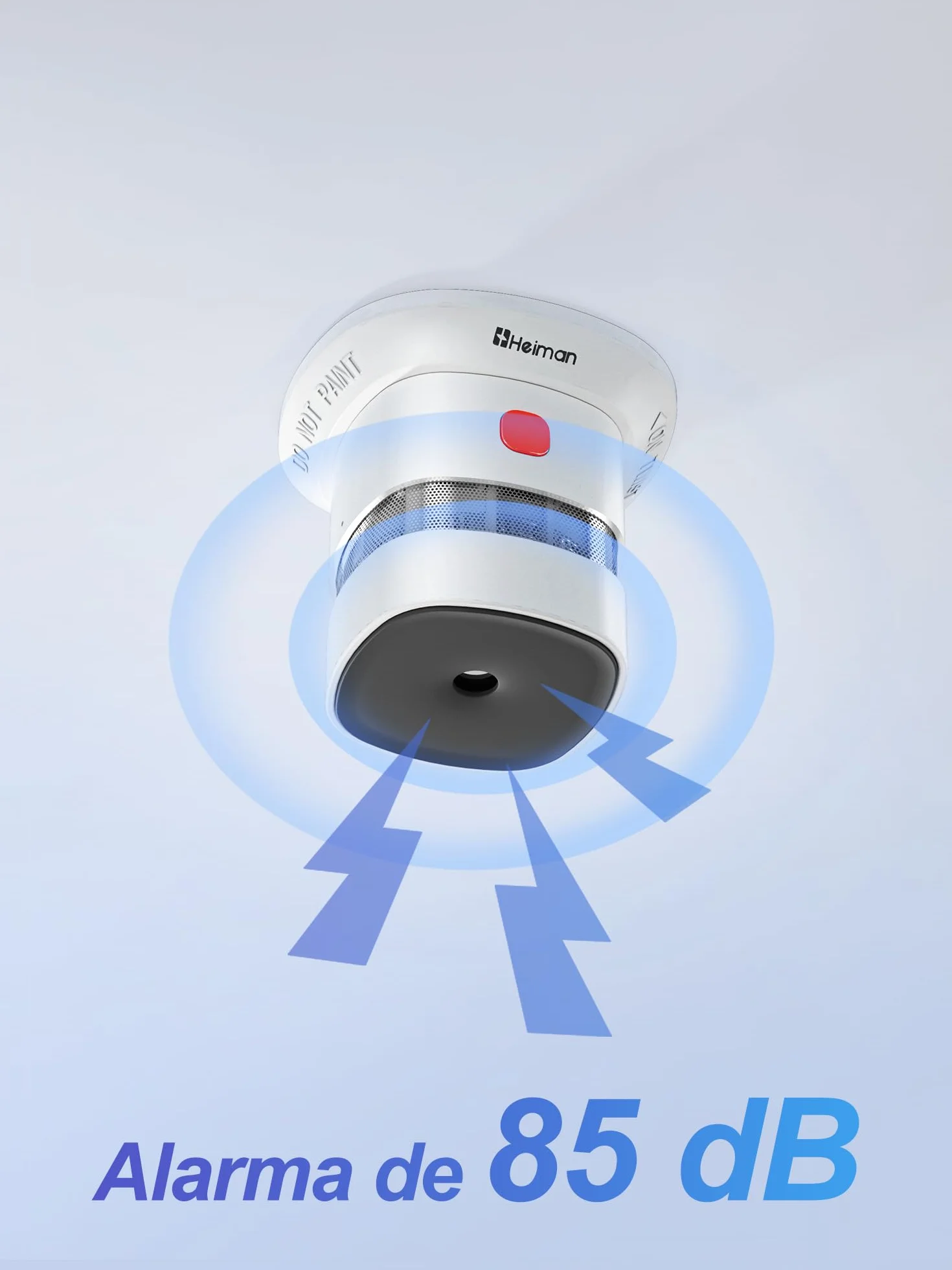 Heiman Detector de Humo Mini Fotoelectrico Alarma de Incendios 10 Años CE DBI UKCA Reddot 5 Unidad