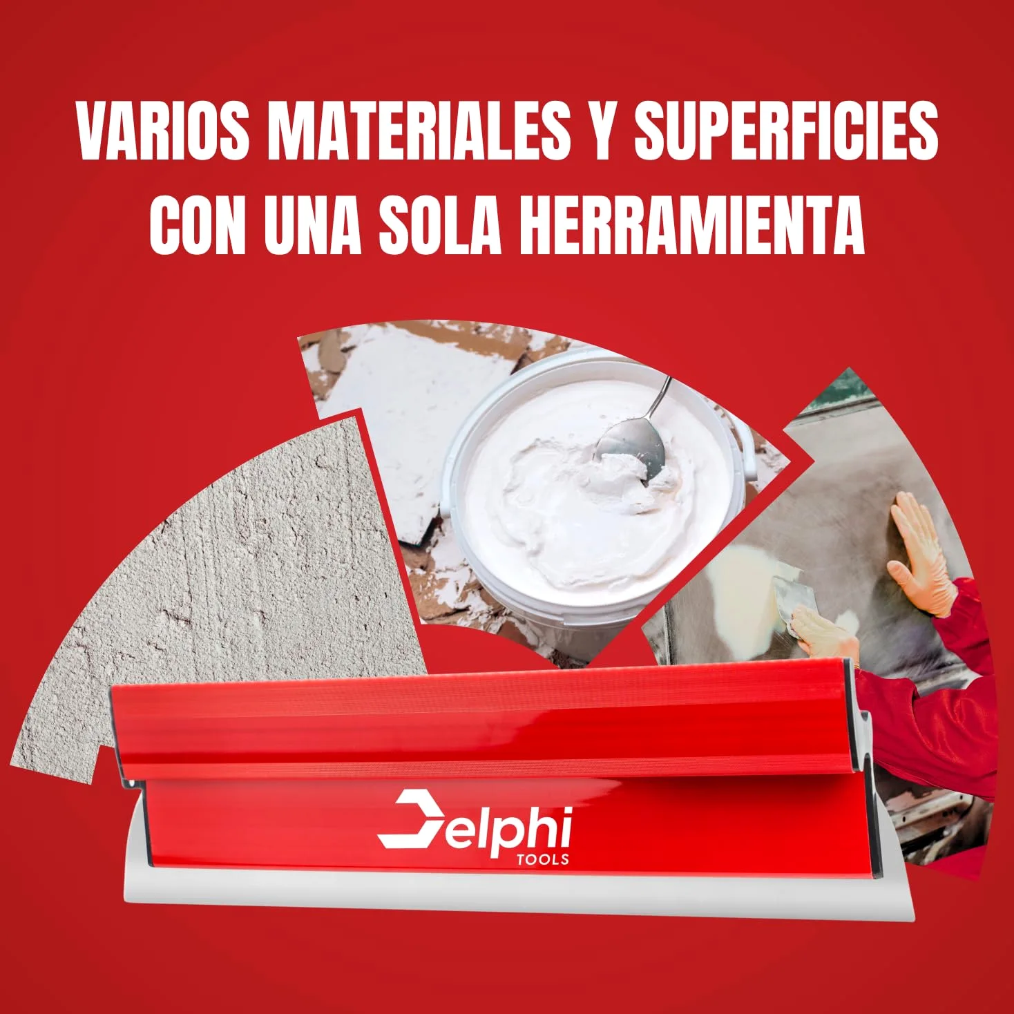 Delphi Espátula para Pladur (40/60/80/100 cm) - 80 cm con Hoja de Acero Inoxidable 0,3 mm | para Alisar Paredes y Techos | Para Yeso, Masilla, Pintura y Cola + 2 Esponjas GRATIS