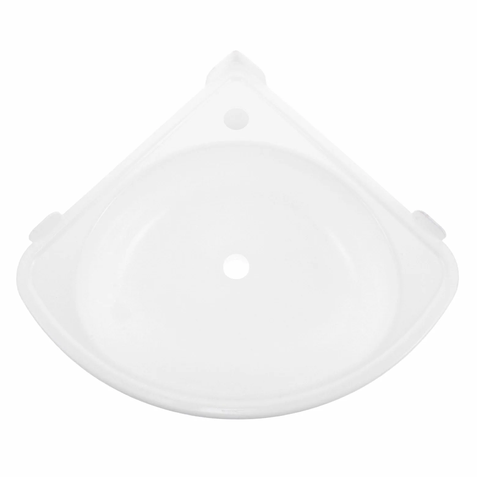 Angoily 1 Juego de lavabo esquinero pequeño triangular de plástico para baño, montaje en pared, ideal para aseo, patio, lavadero, tocador o vestidor.