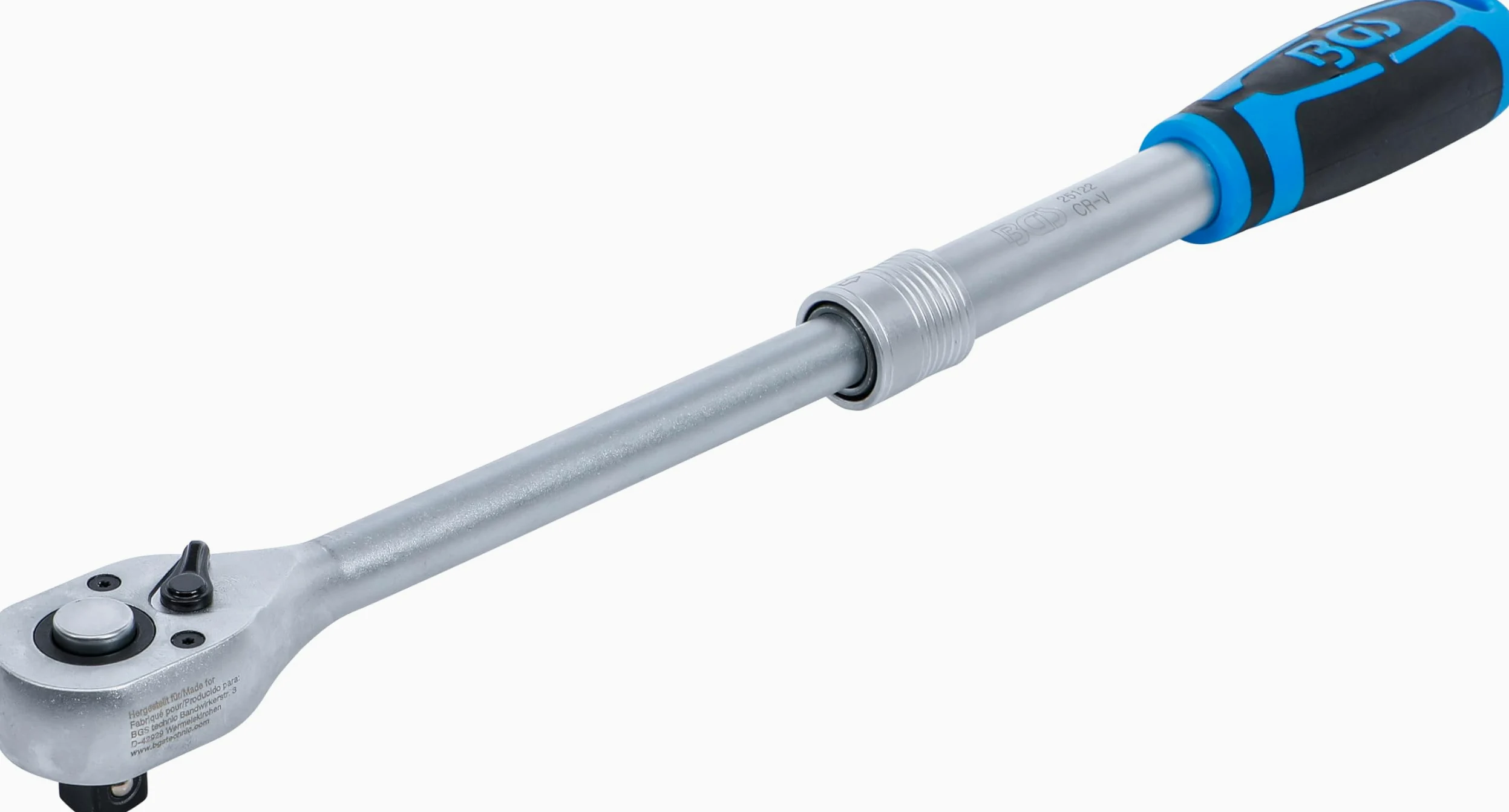 BGS 25122 | Carraca reversible, extensible | 12,5 mm (1/2") | 305-445 mm