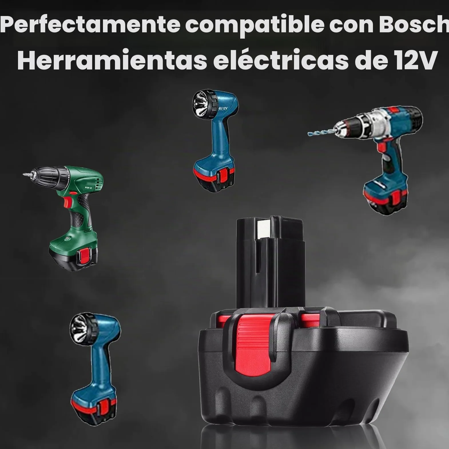 2X NI-MH de Repuesto para Bosch Bateria 12V 3.6Ah BAT043 BAT045 BAT120 BAT139 2607335542 2607335526 2607335526 2607335274 2607335709 GSR 12-2 12VE-2 PSR 12 GSB 12VE-2 22612 23612 32612