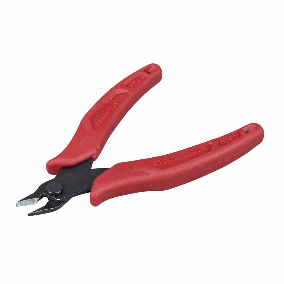 Klein Tools Alicates D275-5, alicates de corte diagonal con cortador de precisión son ligeros y ultrafinos para trabajar en áreas confinadas, 5 pulgadas