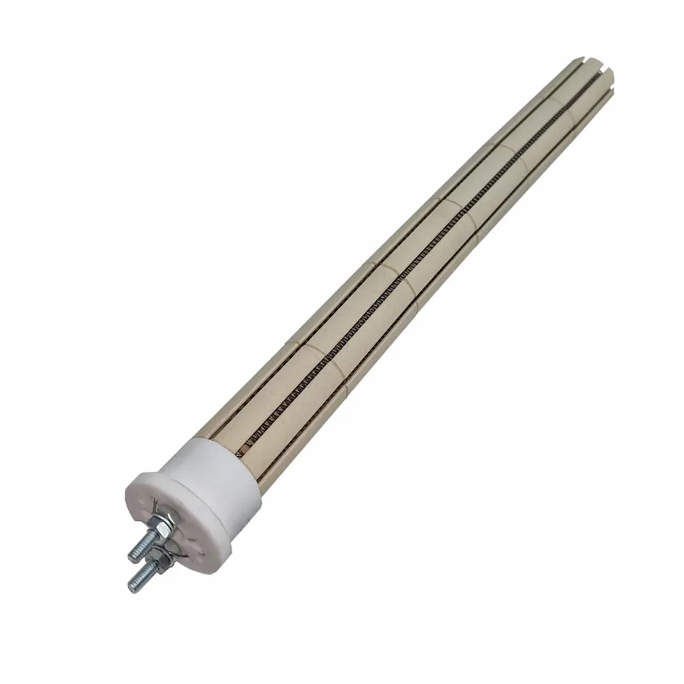 Resistencia ceramica termo electrico - 1500W - 230V Diametro 29x6 piedras - Longitud 315mm +-5mm