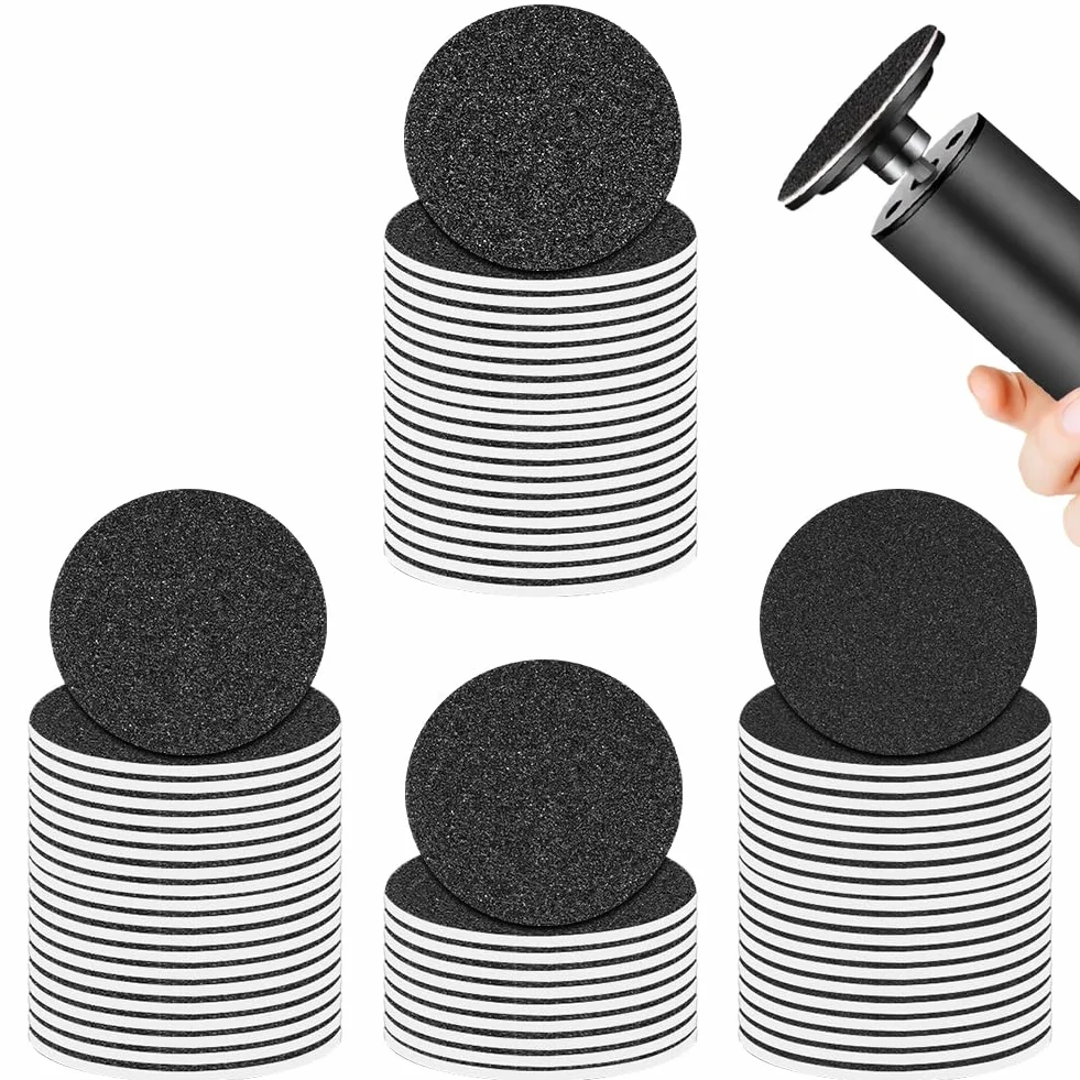 70 discos de papel de lija de repuesto para limas de pies, Repuestos Papeles De Lija Pies con Grano 80/120/180 para Lima Electrica pies Durezas, Para Juego de Pedicura para uso DoméStico, Salón