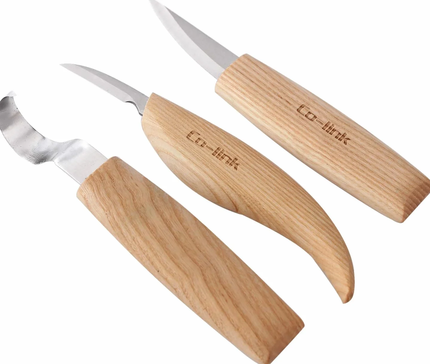 Cuchillo de Gancho de Talla de Madera para Tallar Cucharas, Tazones y Tazas, Herramientas de Tallado con Compuesto de Pulido de Cuero