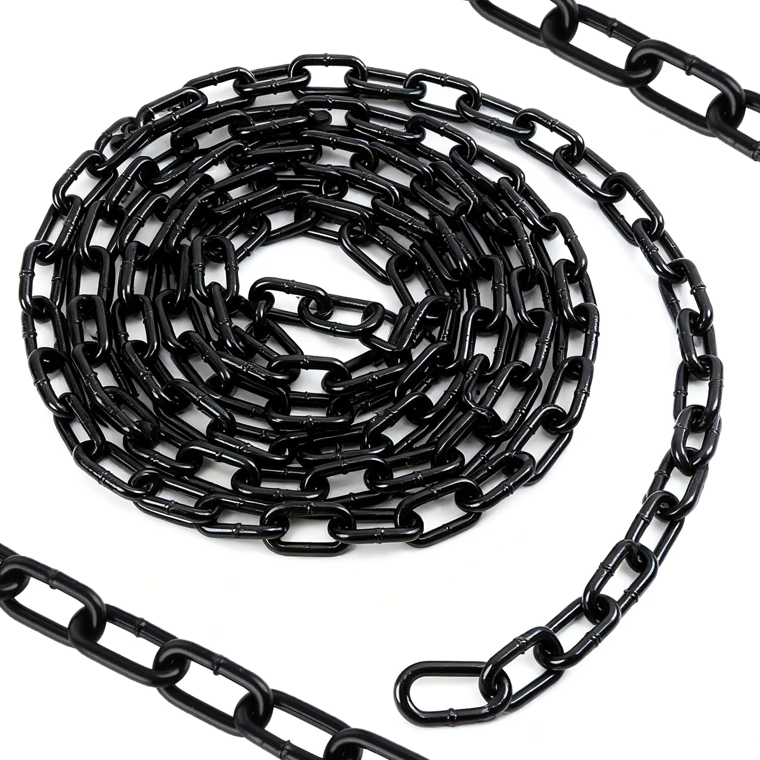 Cadena negra de 6 m y 3 mm, cadena de seguridad para colgar vallas, cadena de columpio, silla colgante, cadena de lámpara, cadena para perros, cadena giratoria, cadena de secado de la ropa sucia