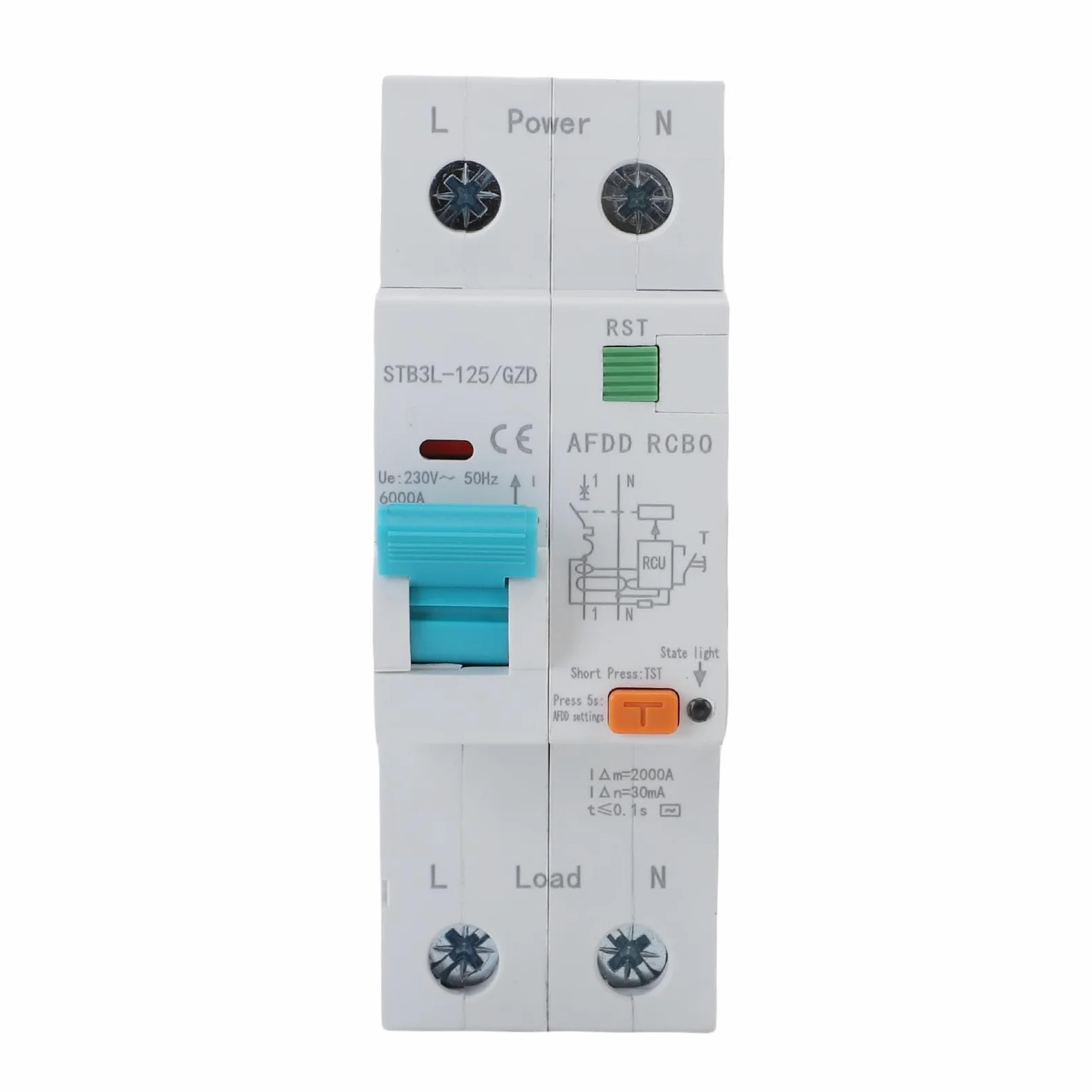 FTVOGUE Disyuntor de Falla de 1P+N AFDD RCBO RCCB Disyuntor en Miniatura 63A con Protección contra Fugas de Sobrecarga para Sistemas Eléctricos Domésticos e Industriales (40A)