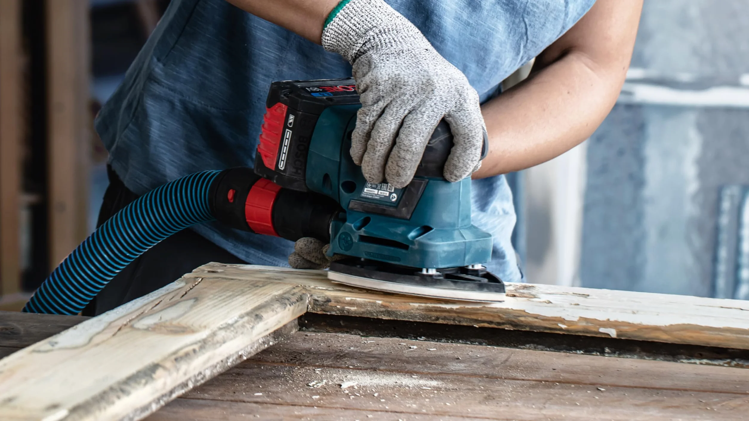 Bosch Professional 10x Lijas Expert C470 con 7 agujeros (para Madera dura, Pintura sobre madera, 100 x 150 mm, grano 80, accesorios Multilijadora)