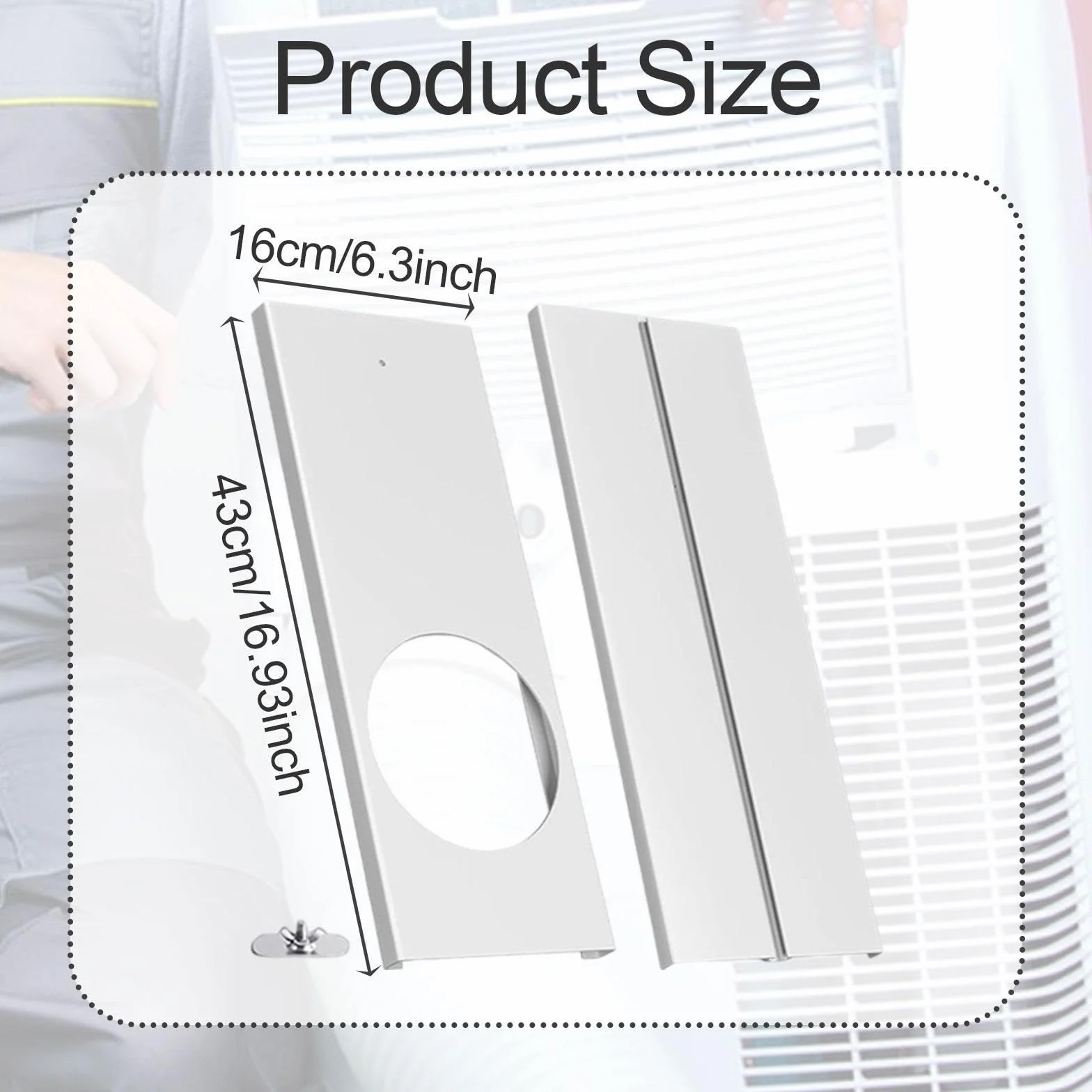 Kit de Sellado para Ventanas de Aire Acondicionado Portátil, Placas de PVC Profesionales