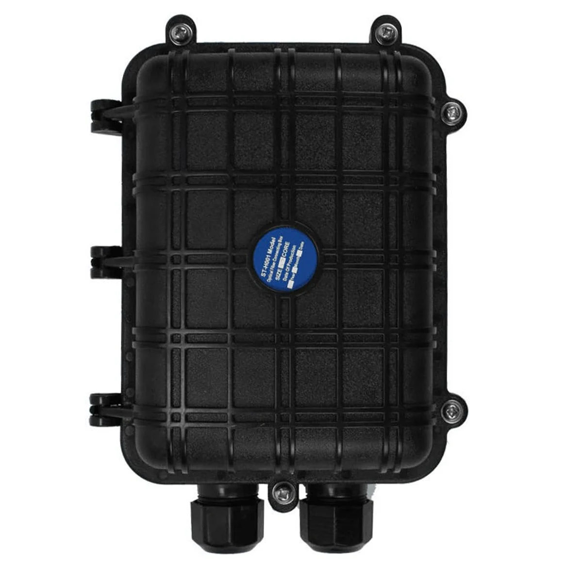 Caja de conexión de Fibra óptica, Resistente al Agua IP68, Carcasa de Empalme Horizontal de 24 núcleos, Caja de Cables para Exteriores para Conexiones de Fibra óptica de alimentación Externa