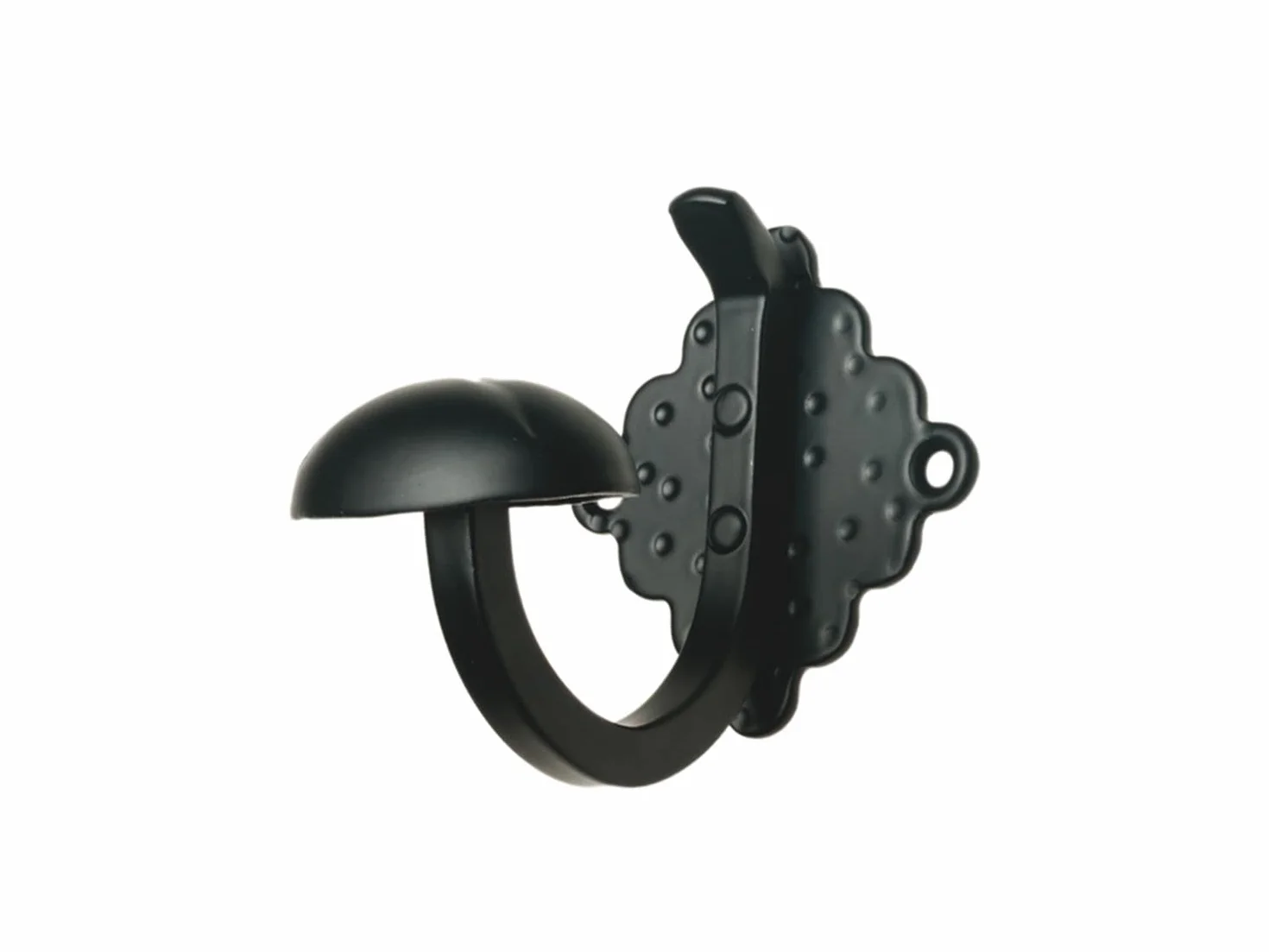 Colgador de Pared Decorativo de Acero Negro Amig Mod.103-70 70x70x85 mm Gancho Forja