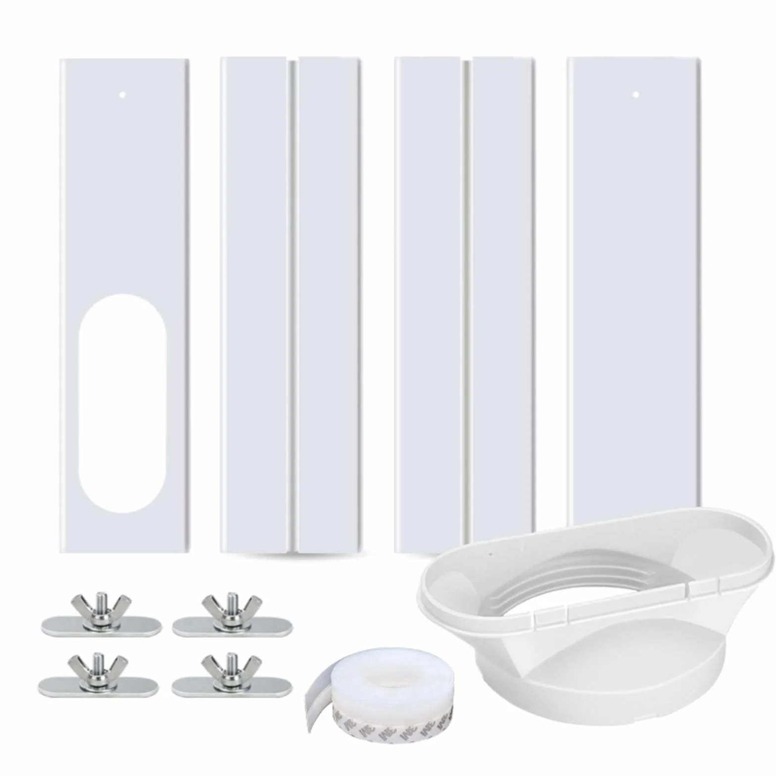 Kit De Ventana De Aire Acondicionado Portátil, Adaptador Ventana Aire Acondicionado, Placa Sellado Ventana Ajustable para Aire Acondicionado Móvil, Accesorio De Ventana De Aire Acondicionado