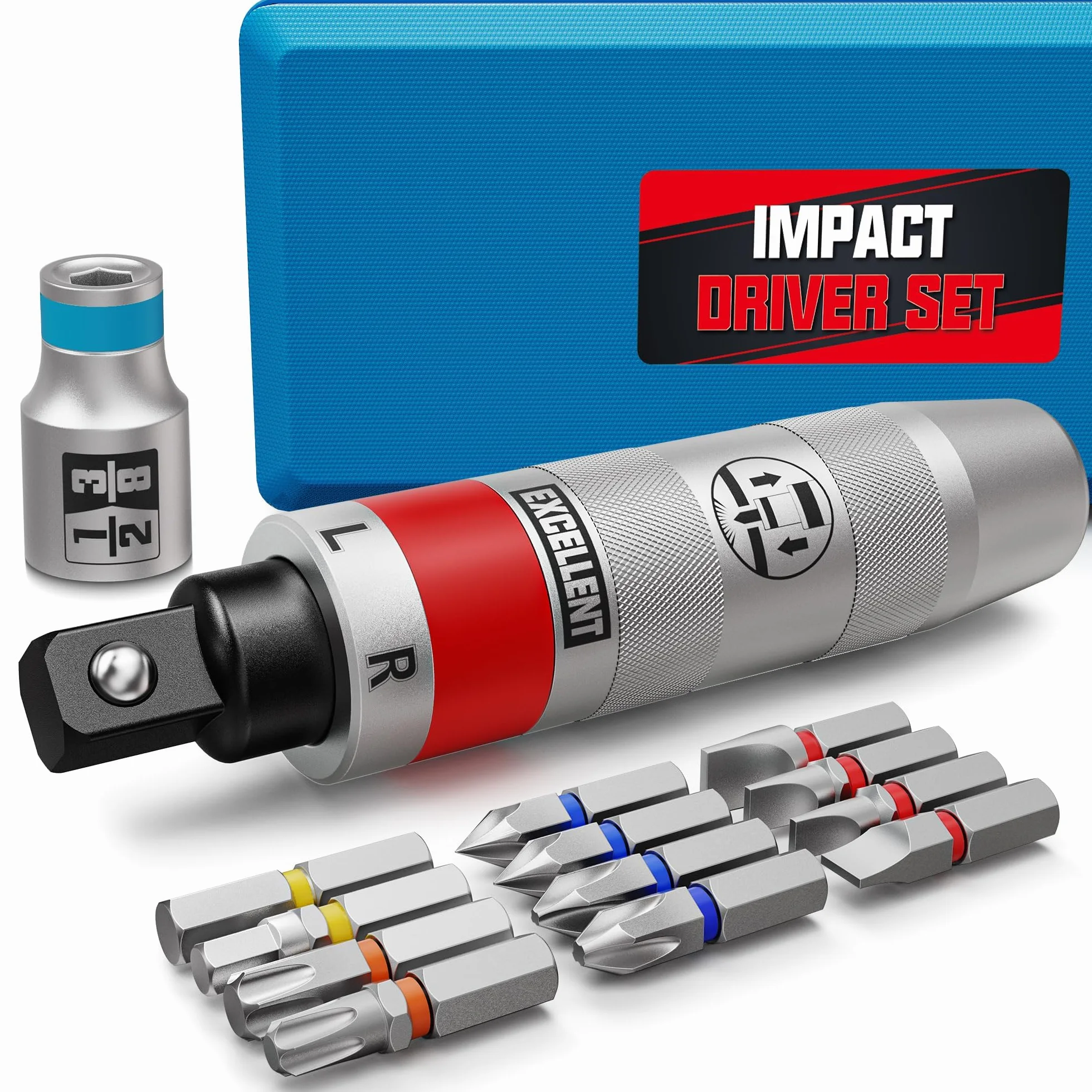 Juego de 13 Destornillador de Impacto, 1/2 Pulgada Destornillador Impacto Manual, Destornilladores Impacto, Automóviles, Máquinas Mantenimiento
