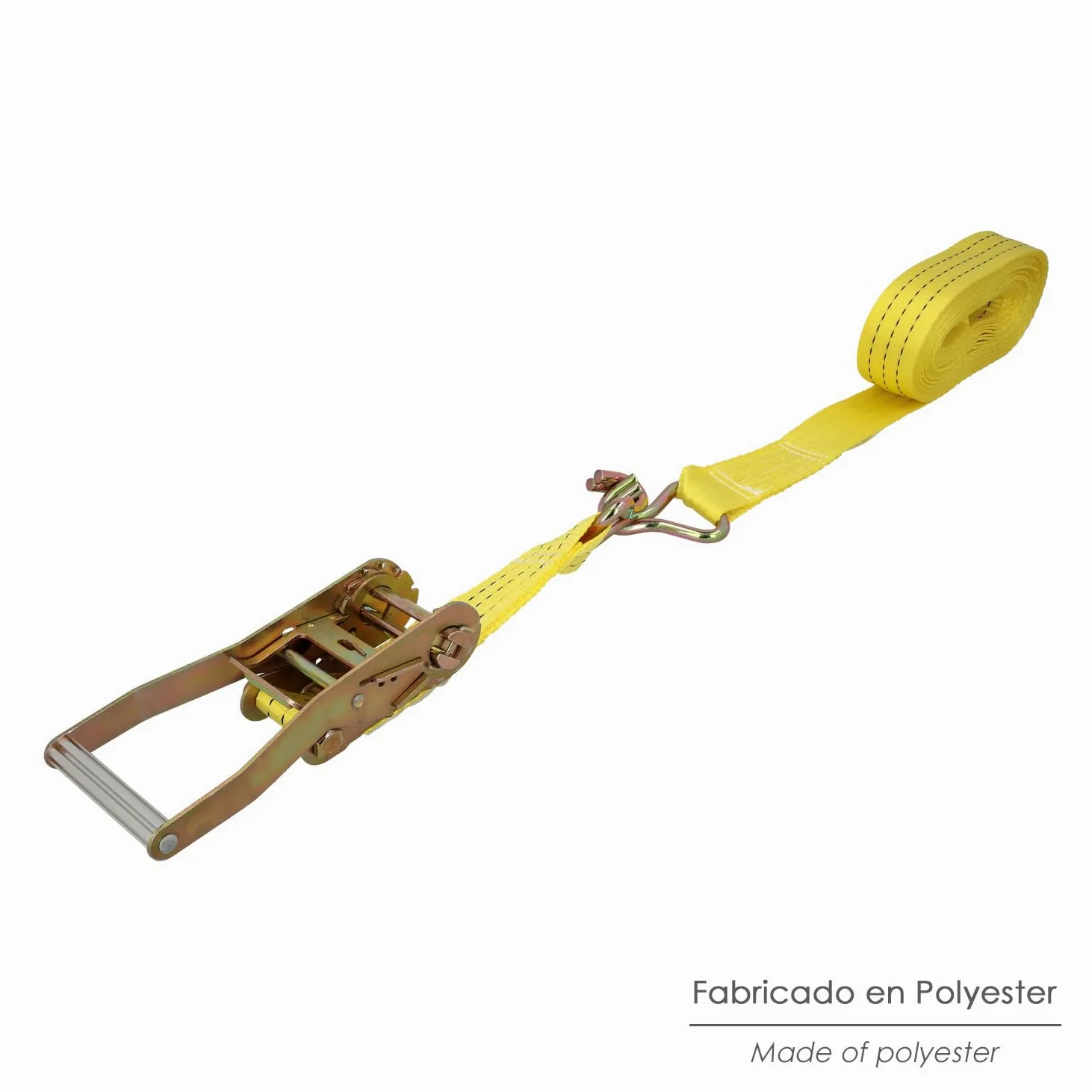 Wolfpack Linea Profesional Cinta De Amarre con Ratchet 12 Metros x 50 mm. Trinquete Metalico Automatico, Cincha, Eslinga Mercancia, Correa Sujeción