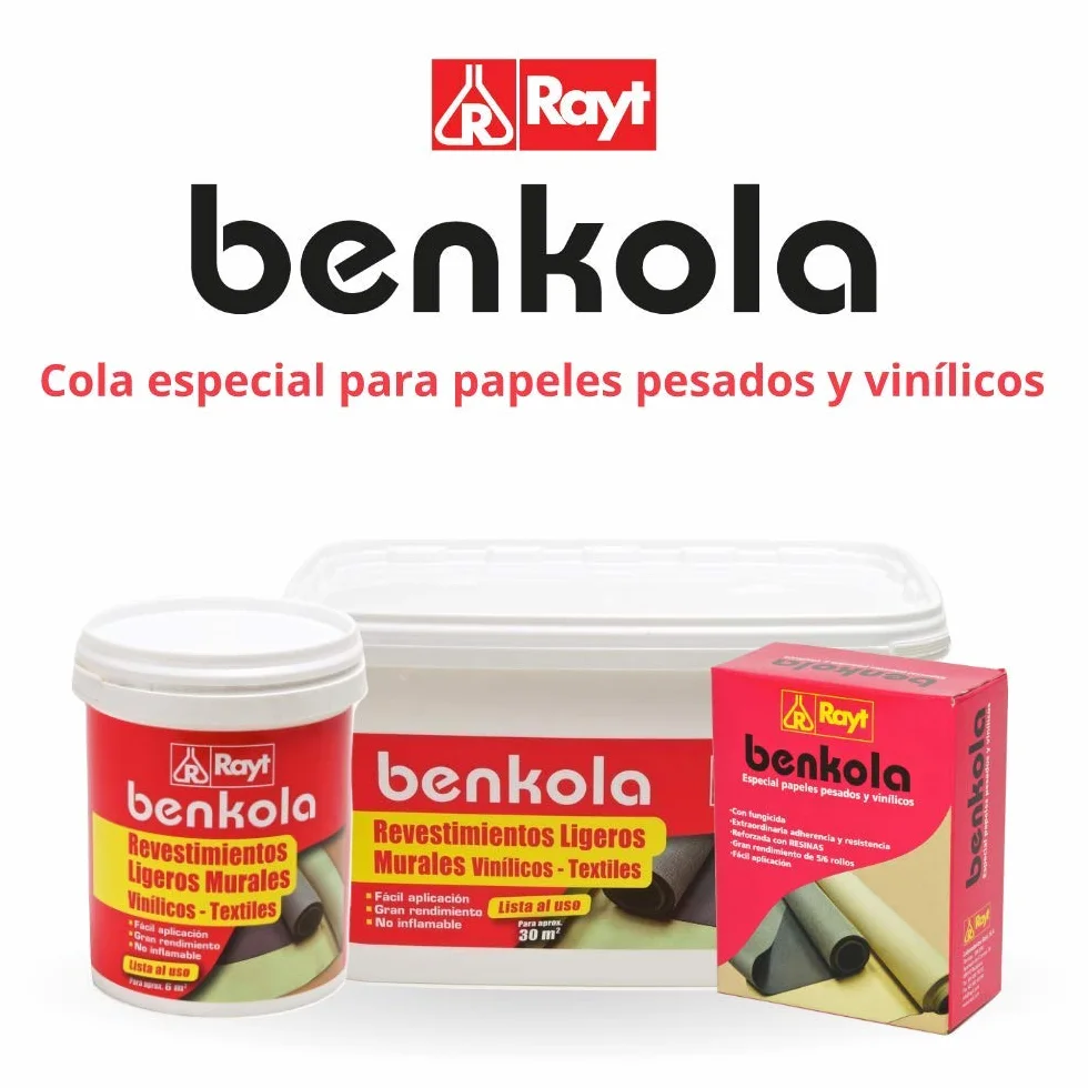 Benkola 133-08 Cola en polvo para pegado de papeles pesados y vinílicos 200gr