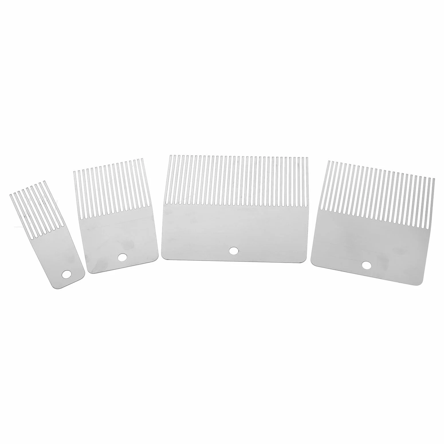 Peine de Hilera de Acero Inoxidable para Pintar Yeso 4 Piezas, Herramienta de Textura para Paredes y Proyectos DIY de Arte Texturizado