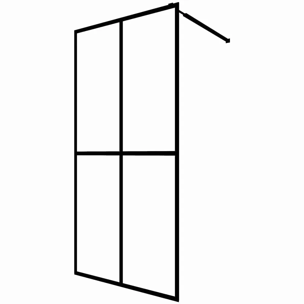 Mampara Ducha Vidrio Templado 100x195 cm | 5 mm Grosor, Estructura Aluminio, Perfil Ajustable, Barra Soporte, Fácil Limpieza
