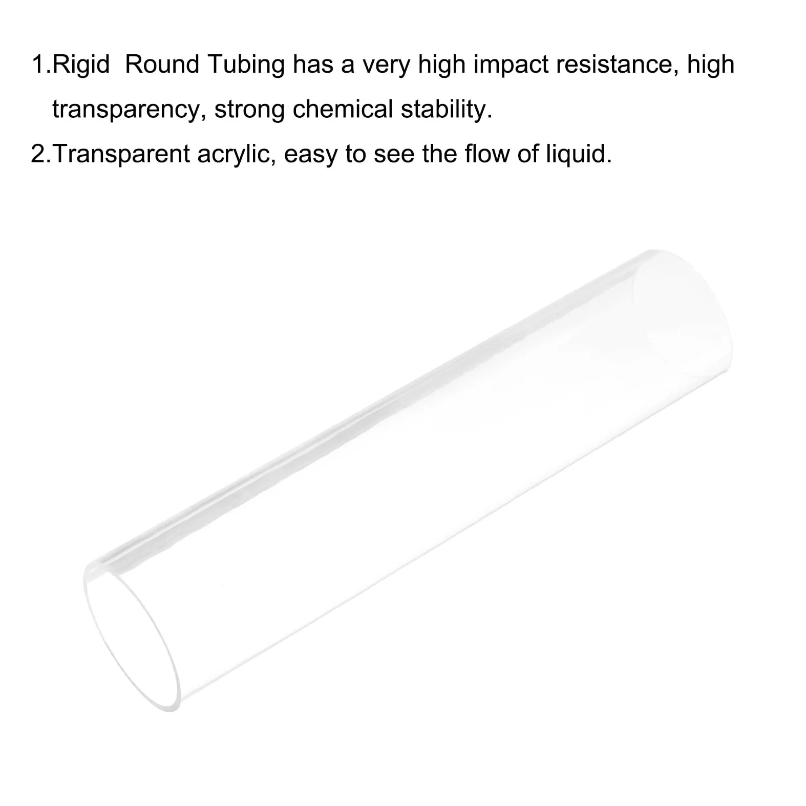 QUARKZMAN Tubo transparente de PVC, diámetro interior de 64 mm, diámetro de 70 mm, longitud de 305 mm, tubo de plástico acrílico para lámparas, lámparas de pie, muebles