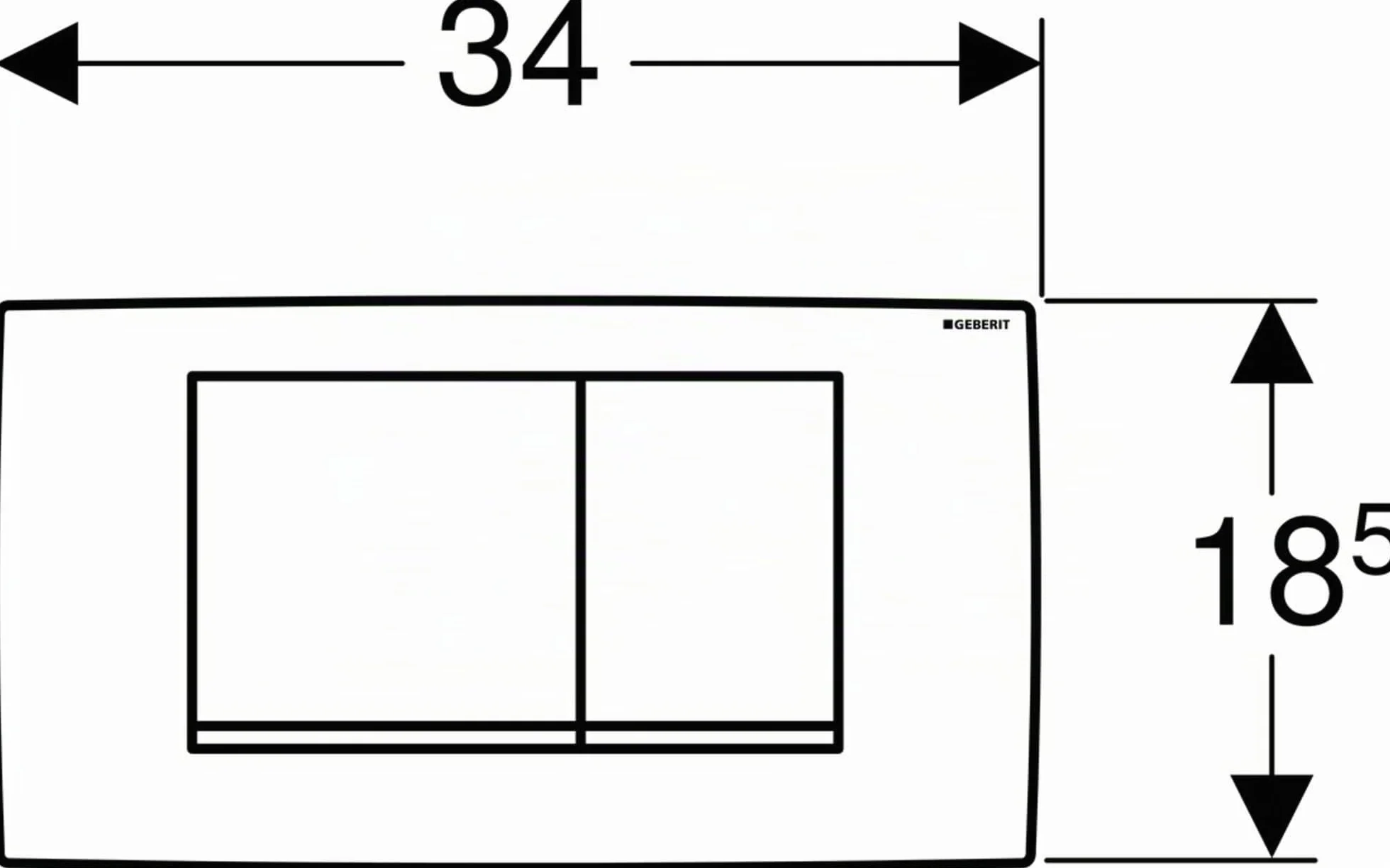 Geberit Twinline30 placa de accionamiento doble descarga 115.899.KJ.1 blanco