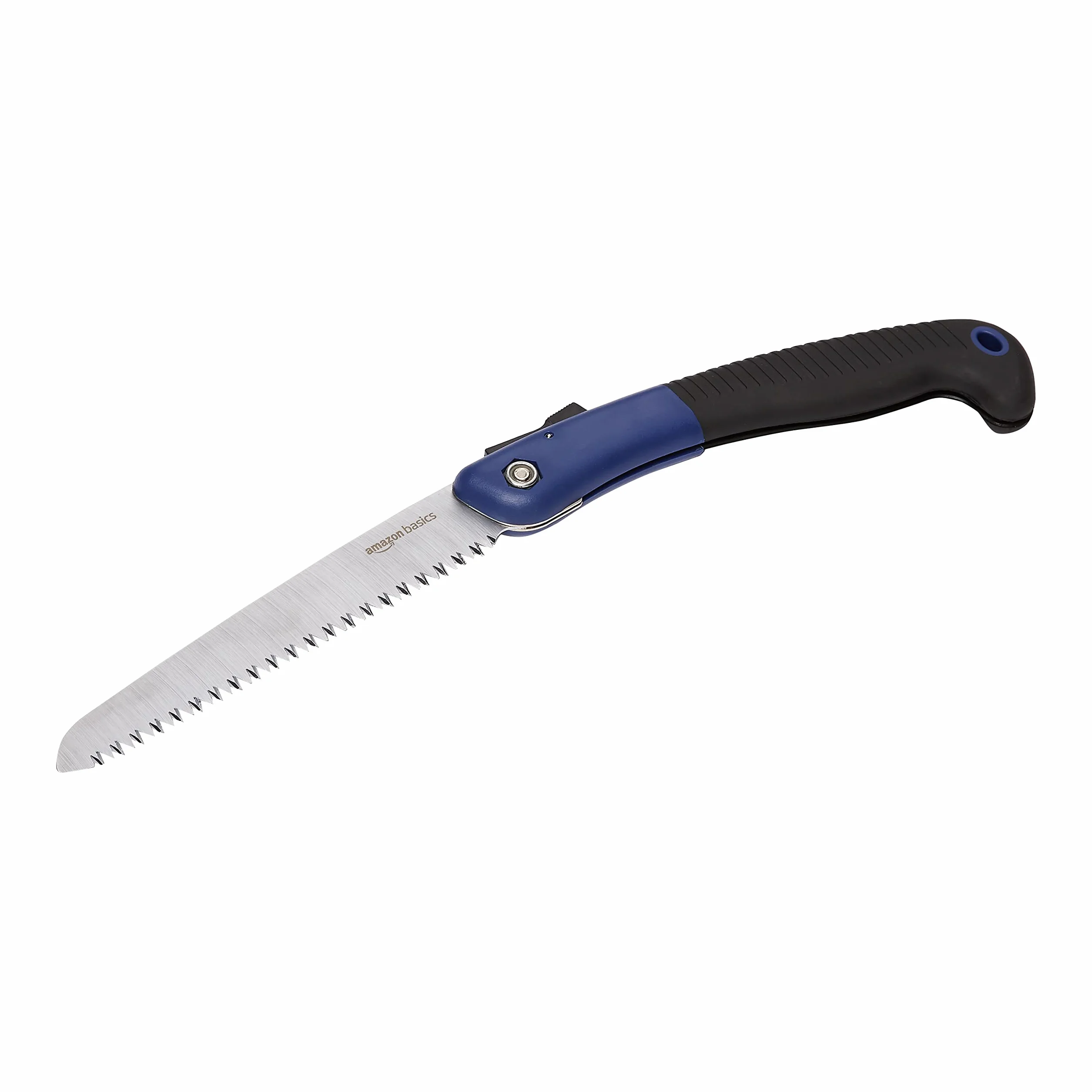 Sierra plegable de una hoja de acero para podar y jardinería, 20,3 cm, Azul