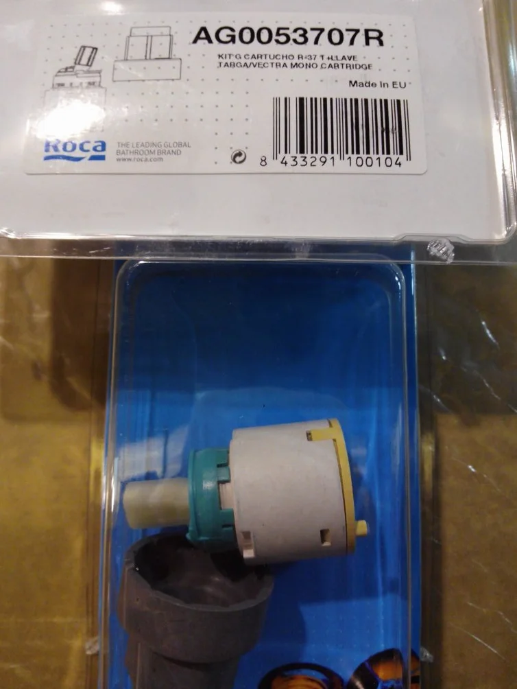 Roca Recambios originales - Kit G Cartucho R-37 T+Llave (AG0053707R) . Recambios originales de grifería.