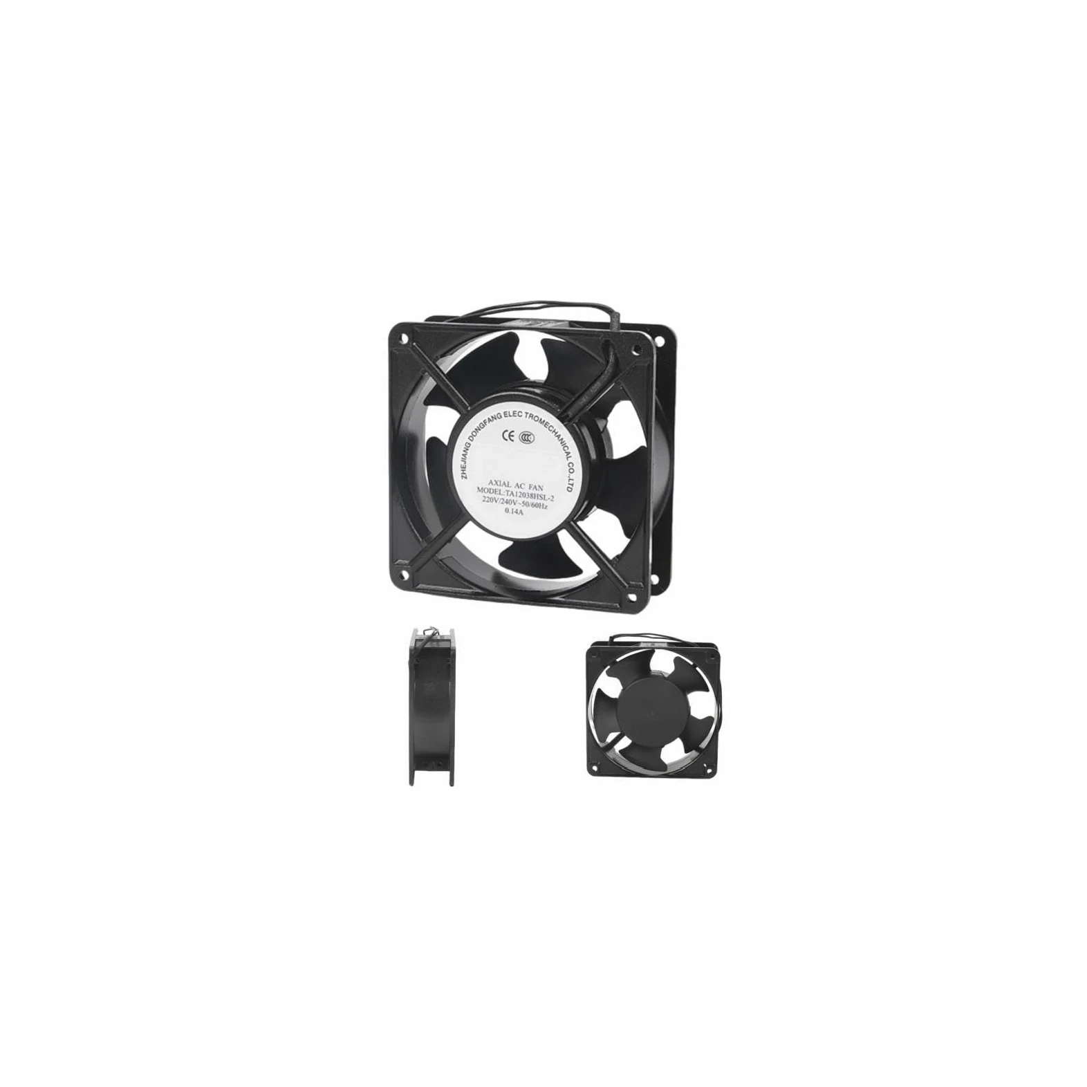 Genérico Ventilador Axial Silencioso paraventilador chimenea, 120x120x38mm Chimenea Alta Temperatura Ventilador Axial Chimenea Estufa Ventiladores con Potentes Cuchillas Metálicas,