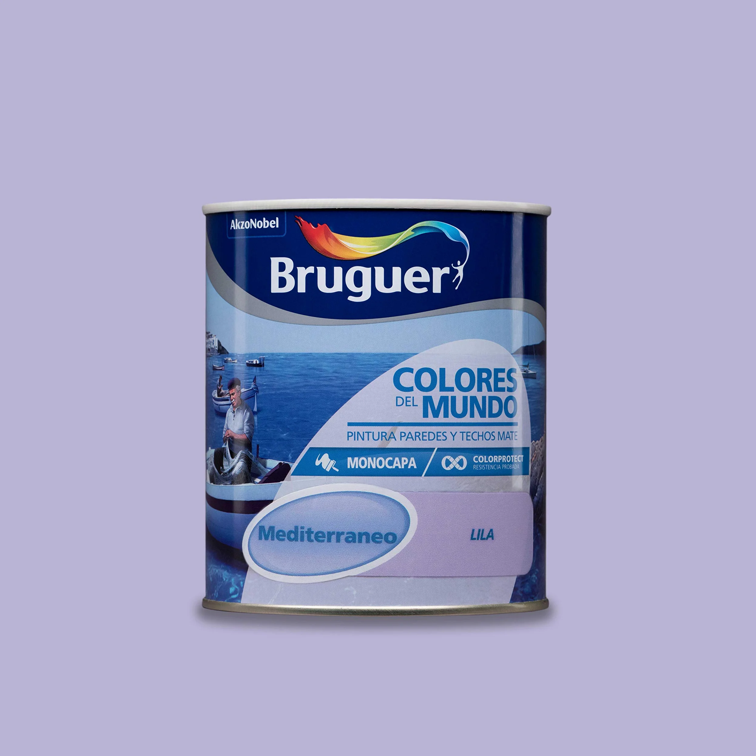 Bruguer Colores del Mundo Pintura para paredes monocapa Mediterráneo Lila 750 ml
