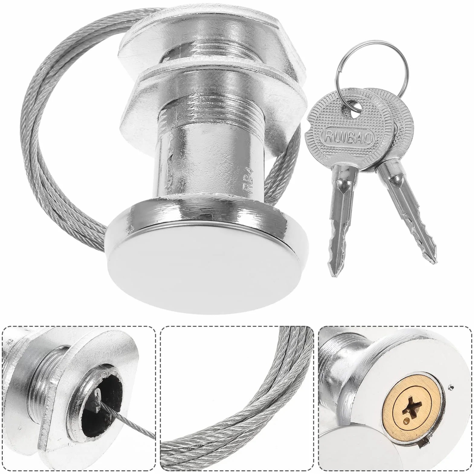 POPETPOP Cerradura De Puerta Cerradura De Liberación De Emergencia Para Puerta De Garaje Casillero De Puerta De Seguridad Para El Hogar Para Hotel De Garaje 5. 5X4cm