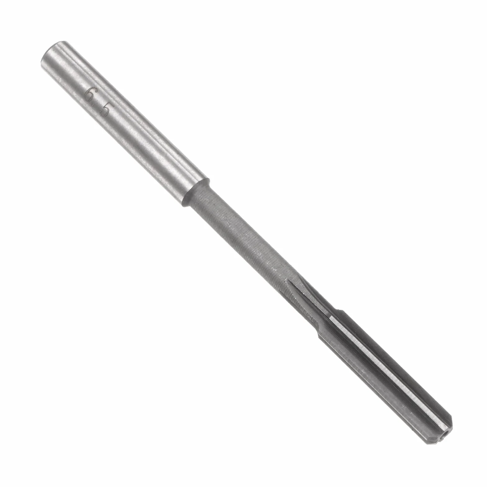 Escariador de Mandril 6.5mm H7 HSS 6 Flautas Rectas, Herramienta de Corte de Vástago Redondo