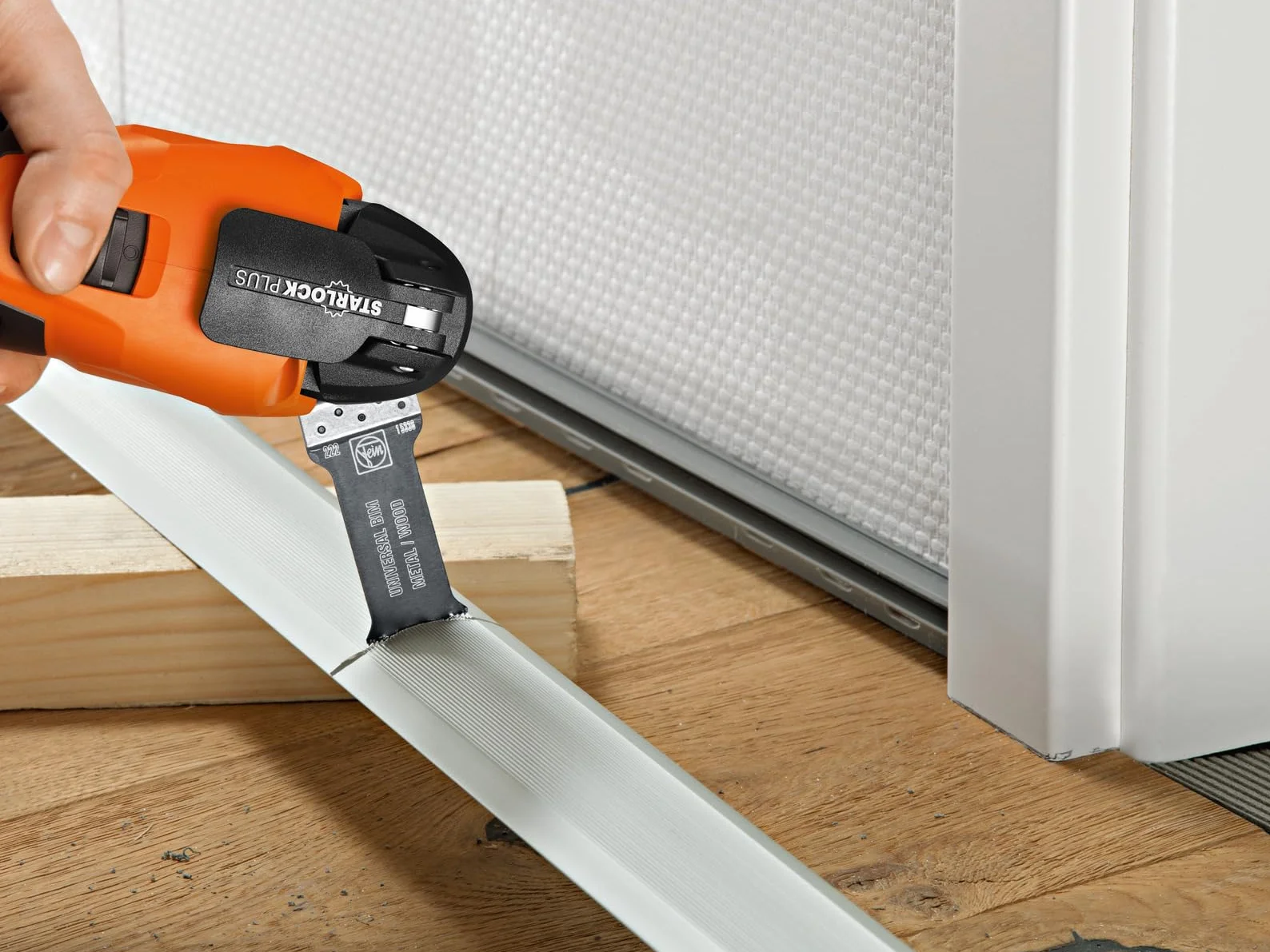 FEIN E-Cut Combo Starlock Wood & Metal, Alojamiento SL,Set con 3 hojas de sierra de recambio E-Cut para trabajos de aserrado en madera y metal.