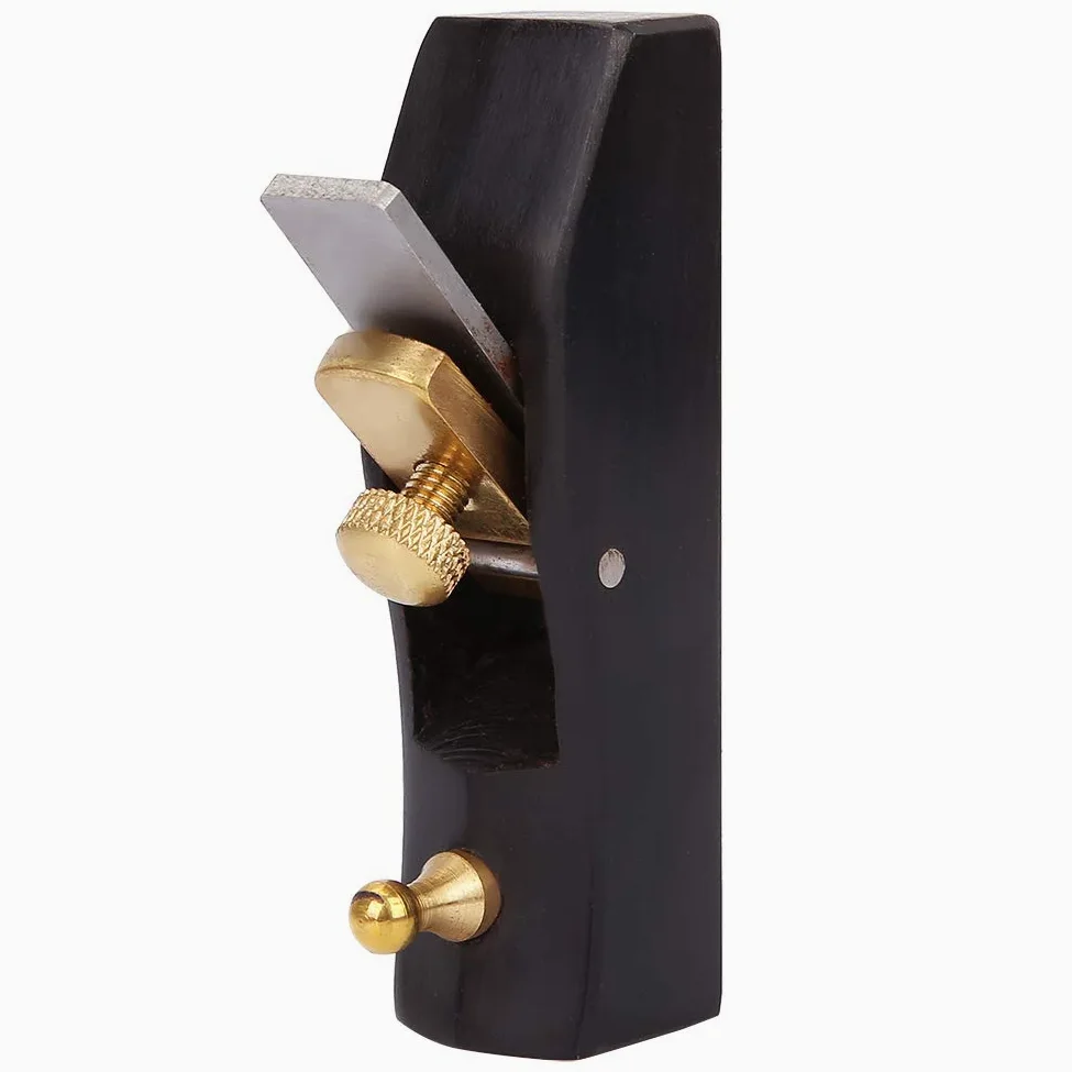 Herramienta de cepillado manual de carpintería, mini carpintero de ébano Herramienta de bloque asesino de aviones Woodcraft, corte pulido desbarbado cepilladora plana de bricolaje(80mm)