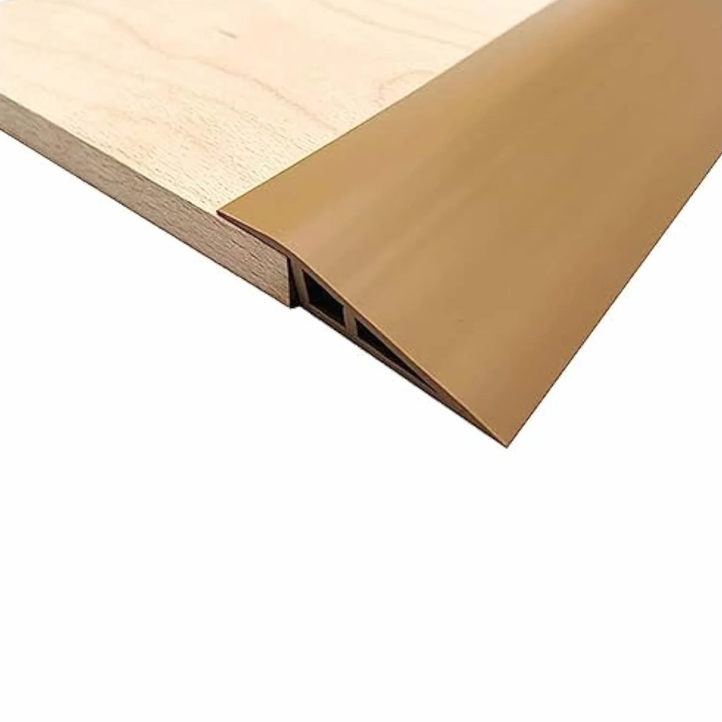 1M Perfil de Transición para Pisos PVC Tira de Umbral Tiras de Transición de Suelo Tapajuntas Suelo Adhesivo Tira Divisoria Puerta, Altura de Transición Inferior a 1.5 cm, Amarillo Marrón