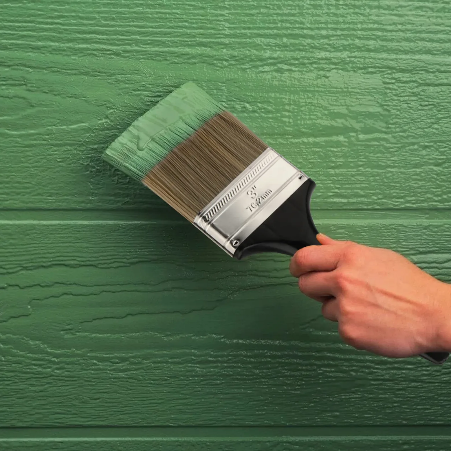 HOZEON Paquete de 20 pinceles de pintura de 3 pulgadas, pinceles planos a granel, juego de pinceles profesionales con mango de plástico, herramientas de pintura multiusos para molduras de pared