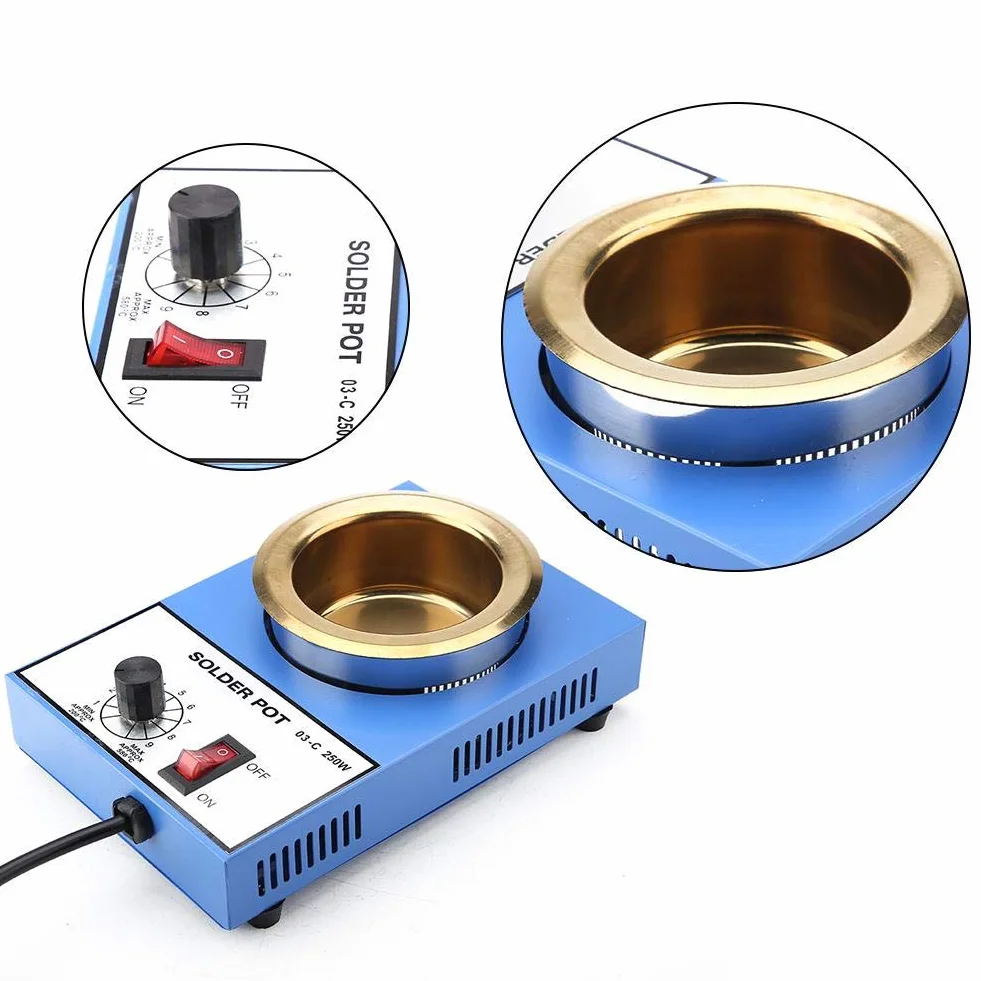 Baño de desoldadura para soldadura en maceta sin plomo de 100 mm 1200 g Capacidad 220 V (enchufe de la UE)(EU Plug(300W))