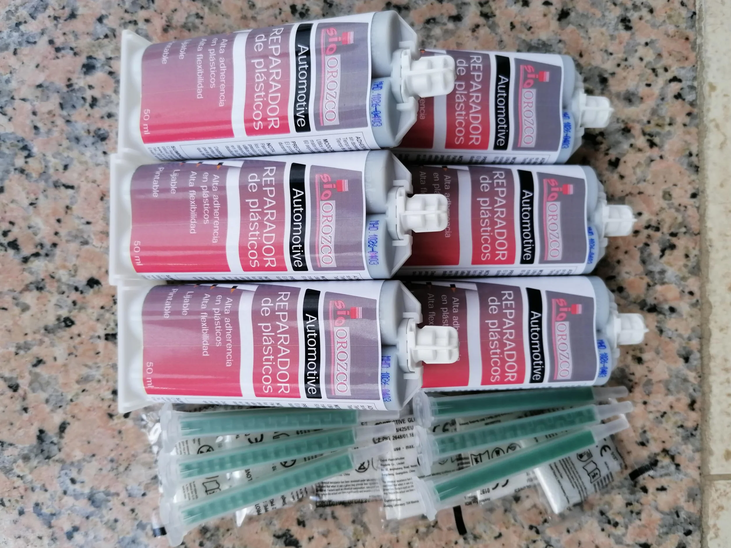 SIO 6x Pegamento para Plástico Bicomponente 50ml – Adhesivo Epoxi Alta Resistencia para ABS, PVC y Plásticos Duros – Reparación Fuerte y Rápida Automoción, Hogar e Industria