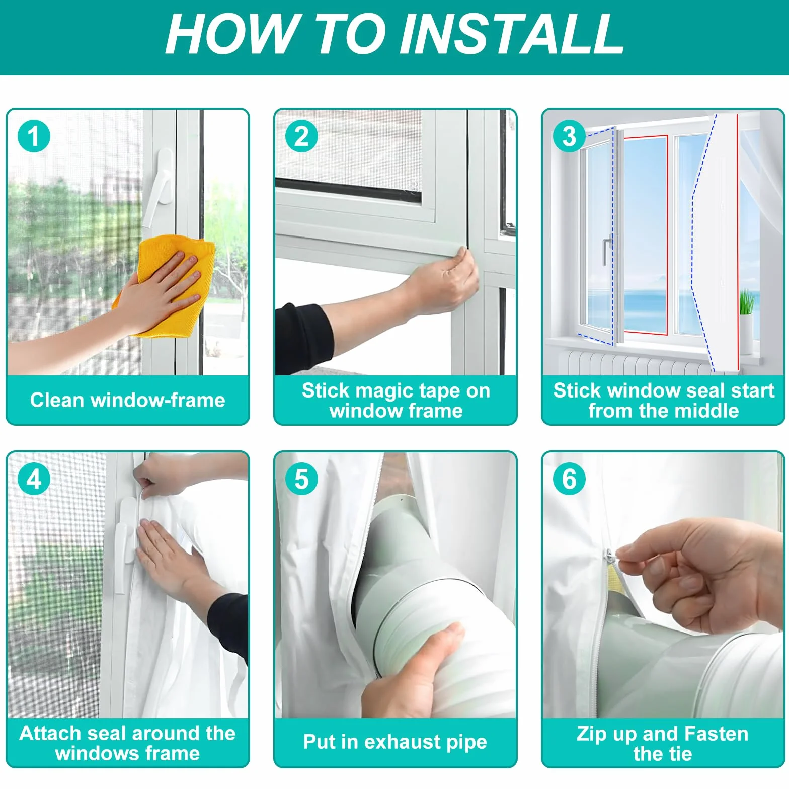 Junta para ventanas de aire acondicionado, junta Pgtc para ventanas de aire acondicionado móvil, secador de aire comprimido, adecuado para Hot Air Stop de 4 m, ventanas batientes, ventanas de techo (B