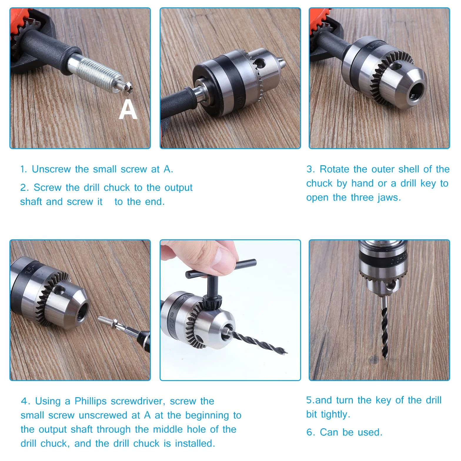 Taladro manual de manivela de 3/8 "(1.5mm-10mm) Taladro manual de doble piñón Taladro manual con 2 brocas