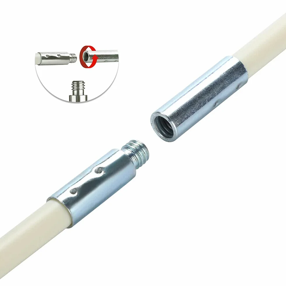 Cepillo De Chimenea Kit Herramientas De Limpieza De Barrido, Cepillo Limpieza Chimenea, Juego con 9 Varillas de Nailon, 1 Cabezal de Cepillo y 1 Barra Hexagonal para Aire Acondicionado, refrigerado