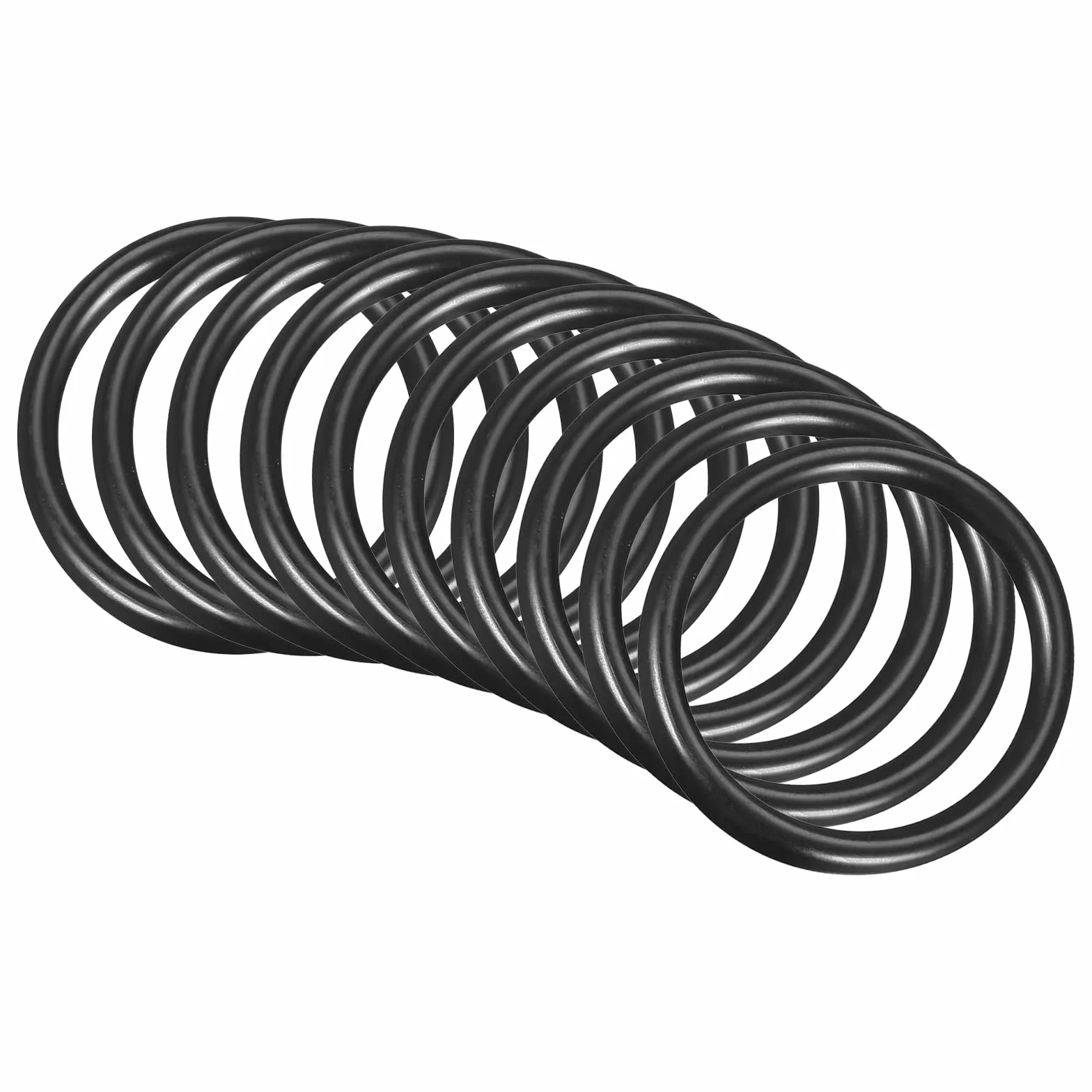 QUARKZMAN 60mm x 50mm x 5mm Nitrilo Goma Juntas Tóricas x 10uds Redondo Junta Arandela para Grifo Plomería Reparación Sellado Conexión [Negro]