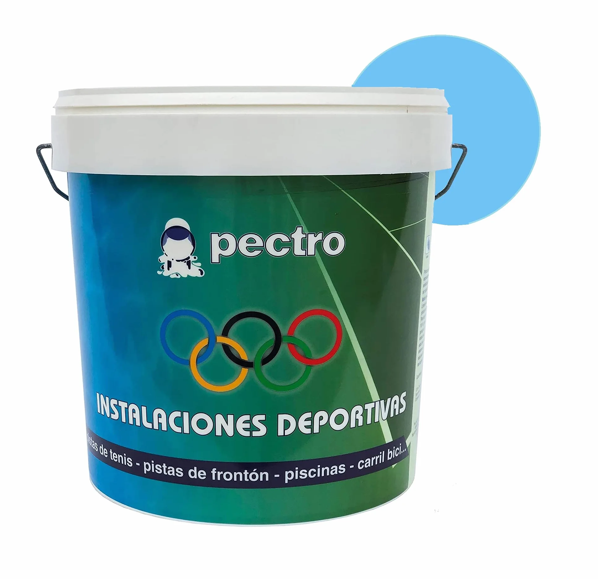 PECTRO Pintura Piscinas 4L de Cemento al Agua Resistente a Productos de Limpieza (AZUL OCÉANO)