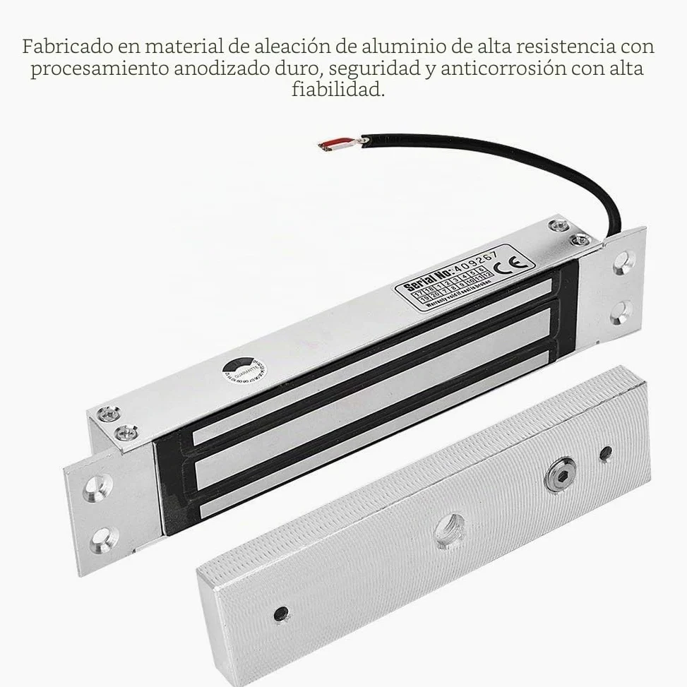 Cerradura electromagnética, MAGT eléctrico magnético Flush cerradura electromagnética Monte Embedded DC 12V 180kg Fuerza de retención for el control de acceso de una sola puerta