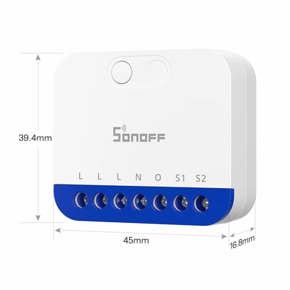 SONOFF Interruptor de atenuación mini DIM WiFi para LED regulable, transformadores electrónicos, bombillas halógenas incandescentes, cable neutro, medición de potencia, Matter compatible con Alexa